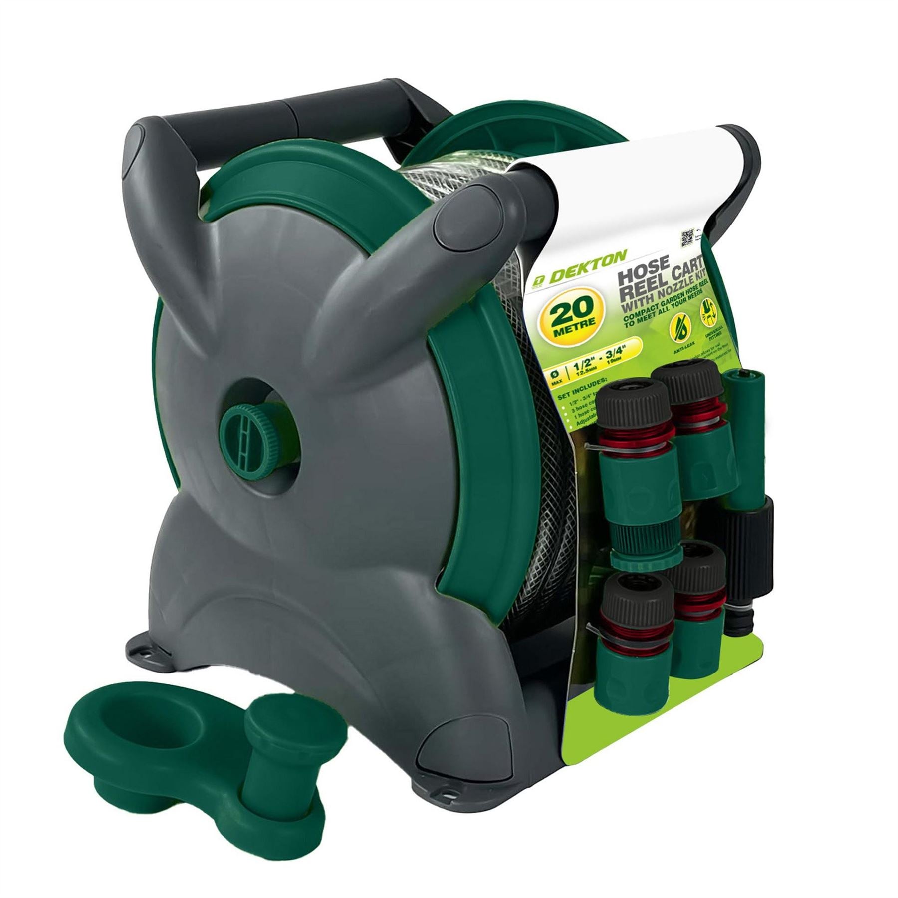 Dekton Hose Reel Cart With Nozzle Kit