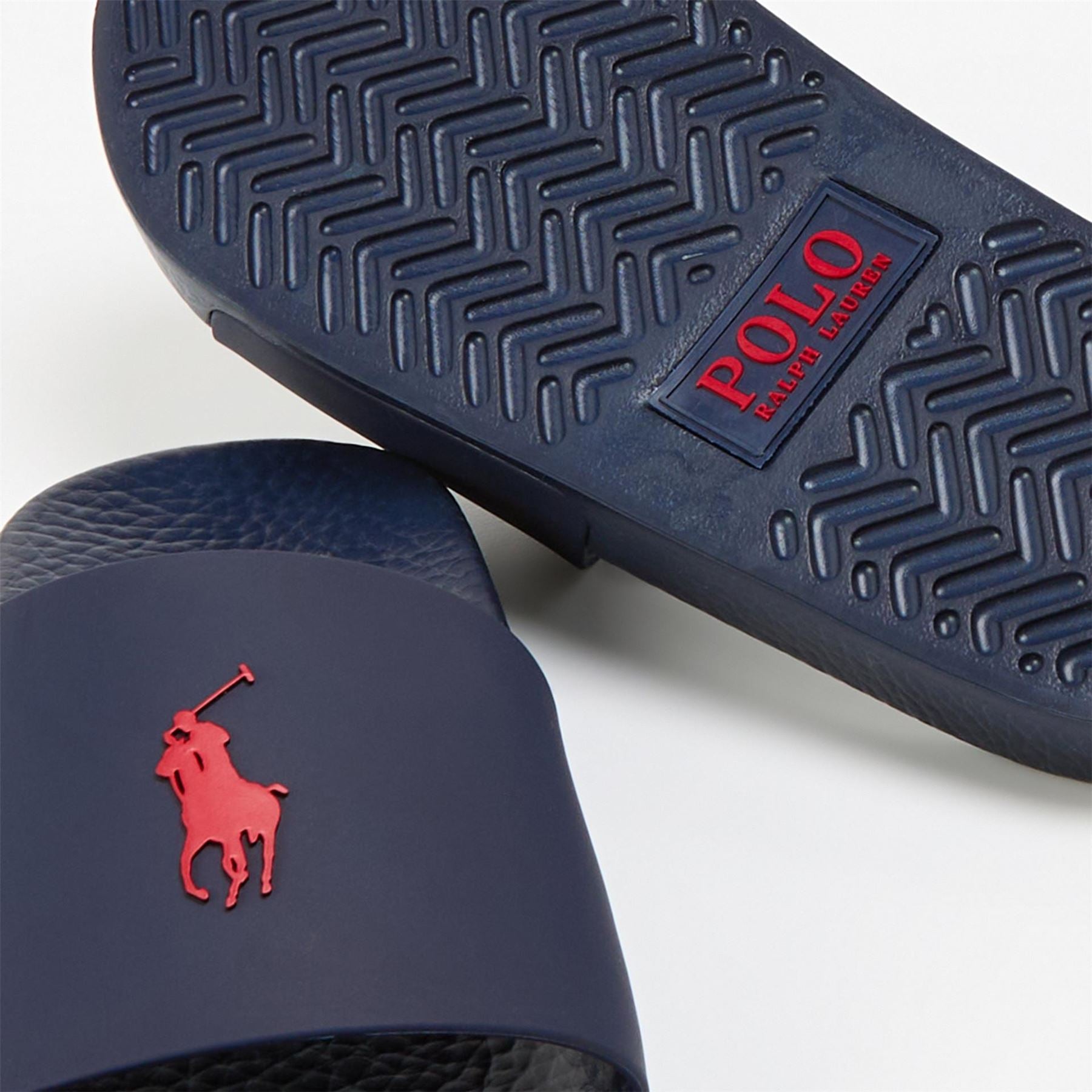 Polo Ralph Lauren Solid Patterned Open Toe Slides