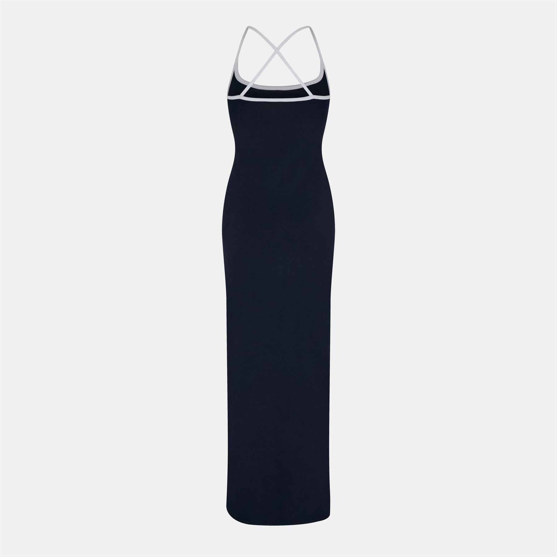 Jack Wills Chain Stitch Halter Neck Maxi Slip Dress