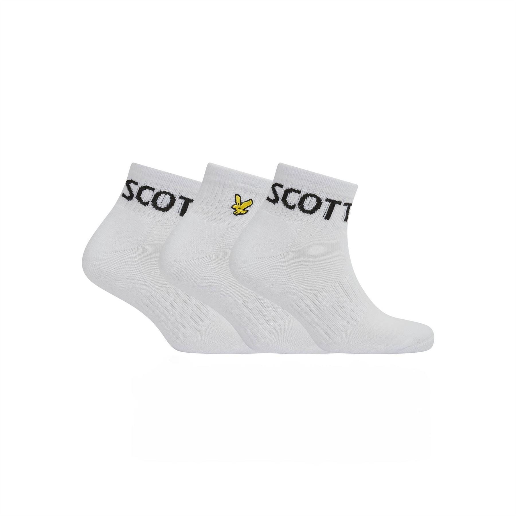 Lyle and Scott 3 Pack Lettering Ankle Socks