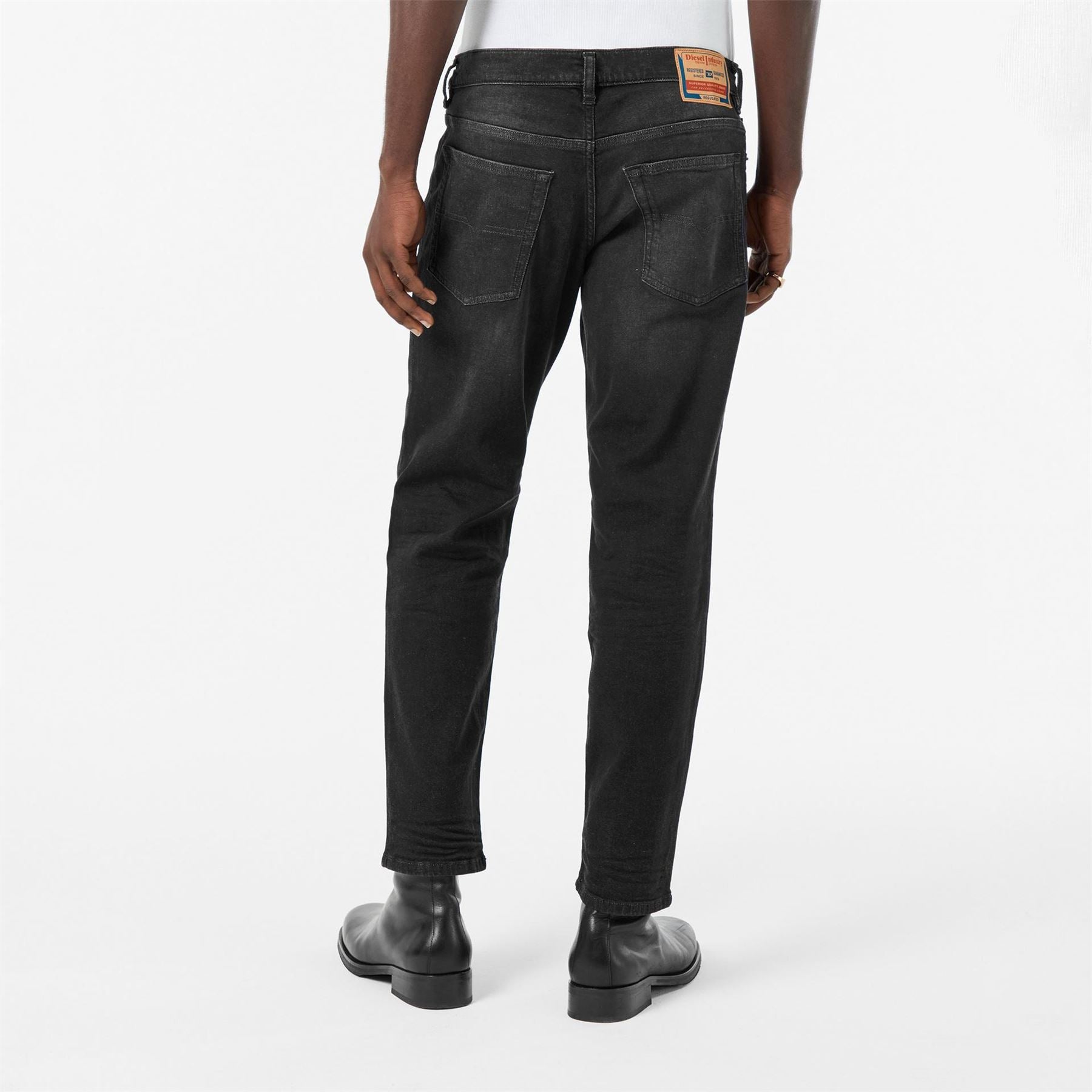 Diesel Five Pocket Tapered Fit Jeans