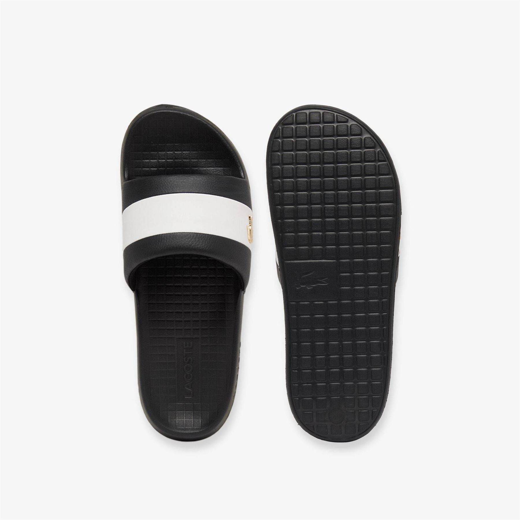 Lacoste Crocodile Print Flatform Slides