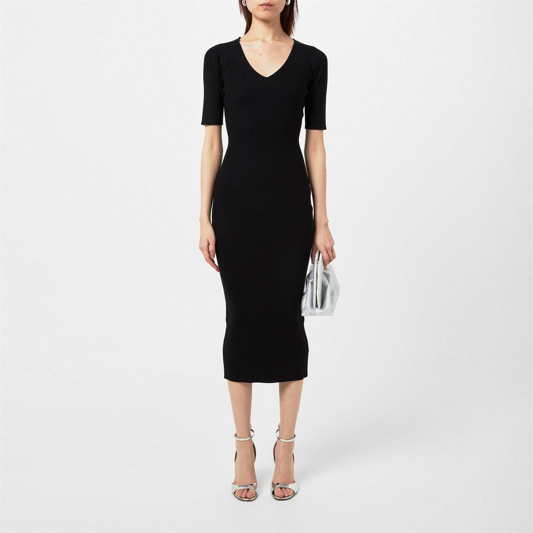 Pretty Lavish Ribbed Midaxi Dress