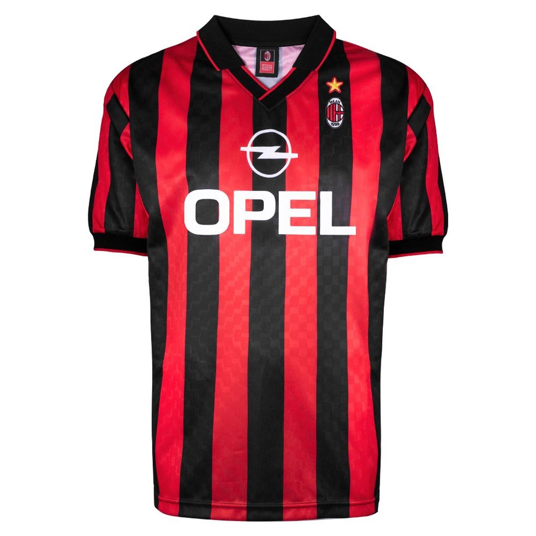 Score Draw Ac Milan 1996 Retro Home Football Shirt Adults