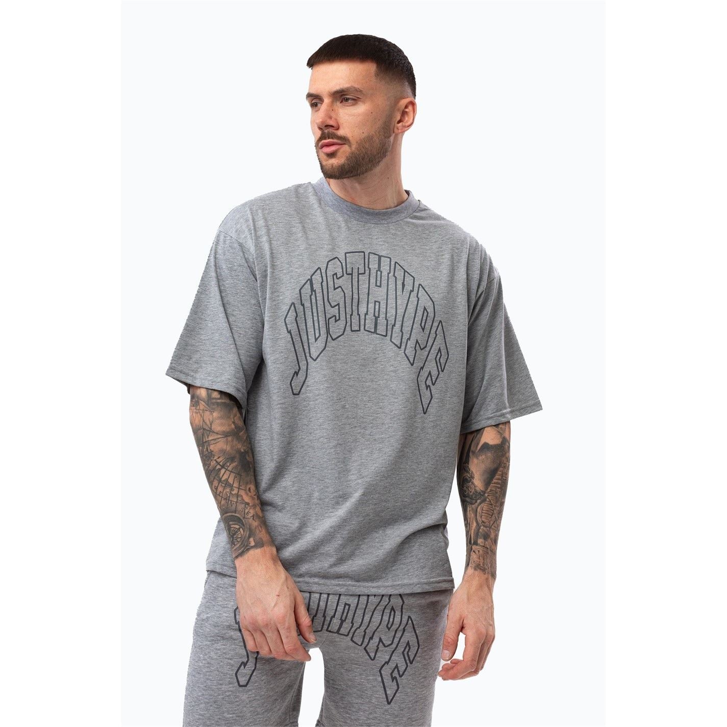 Hype Arch Lettering Crew Neck Regular Fit T-Shirt