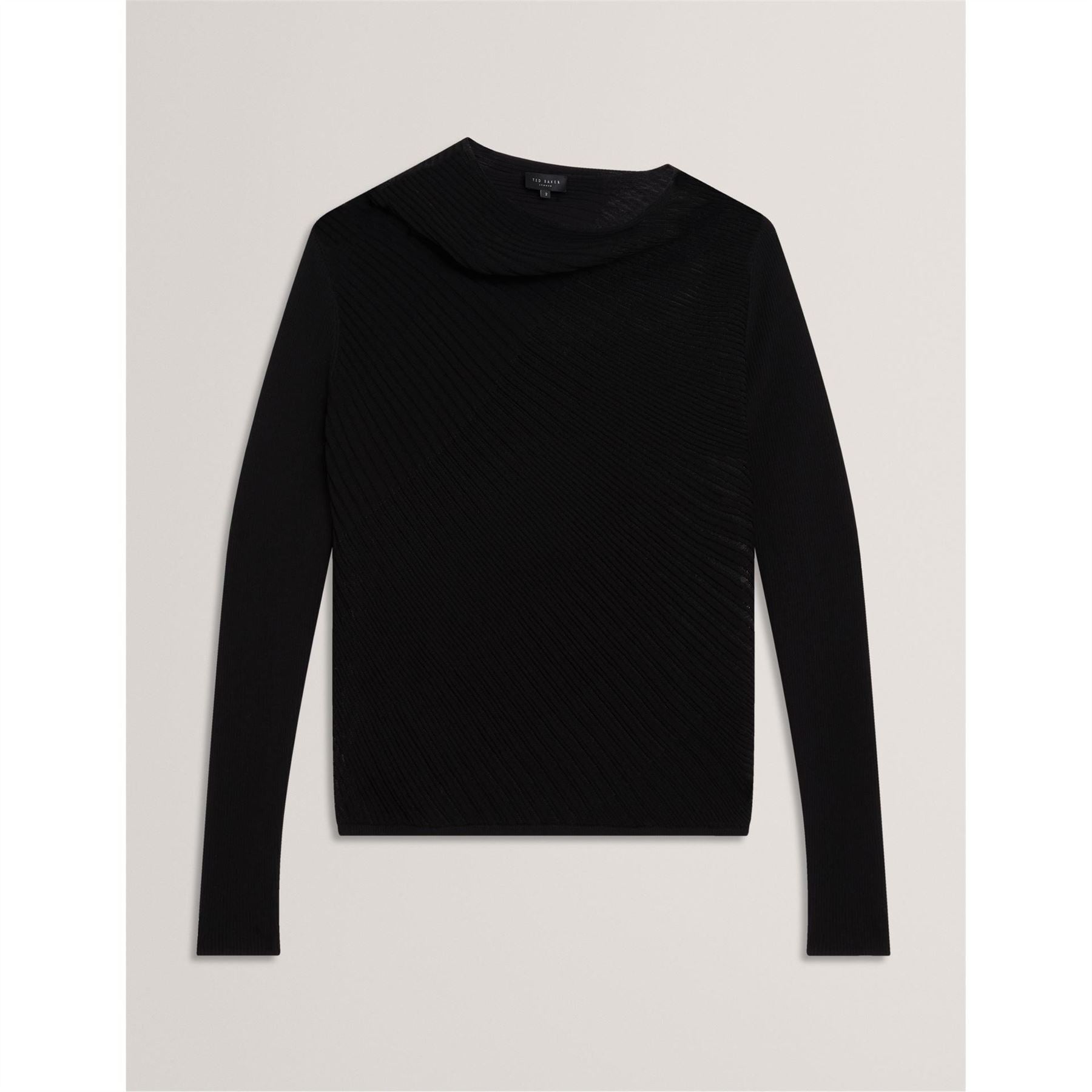 Ted Baker Long Sleeve Sheer Knitted Top