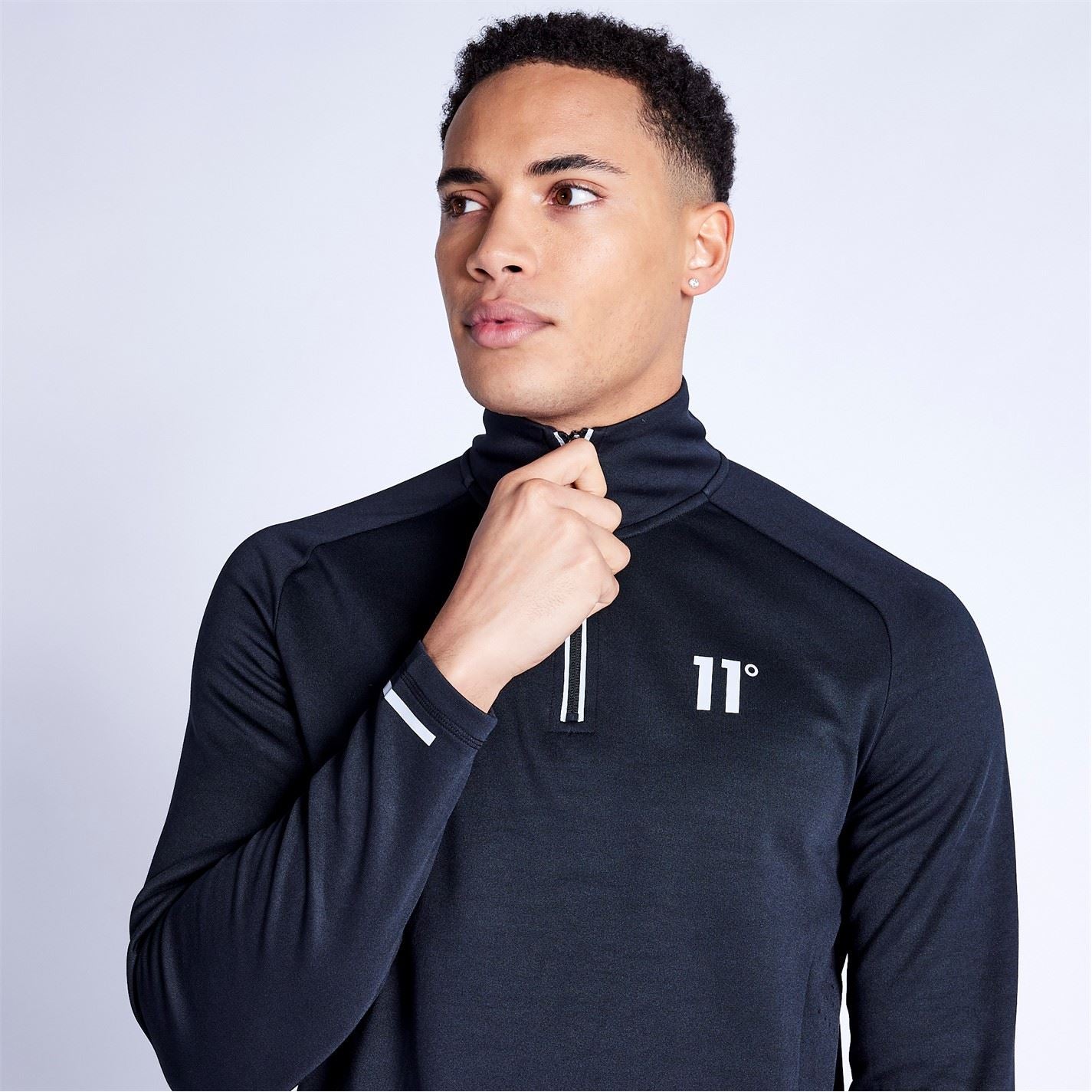 11 Degrees Oxygen Quarter Zip Top   Black