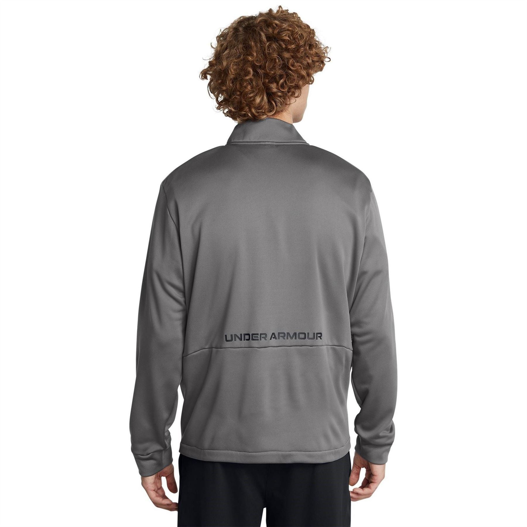 Under Armour Solid Patterned Fleece Half Zipper Ribbed Cuff Jacket
