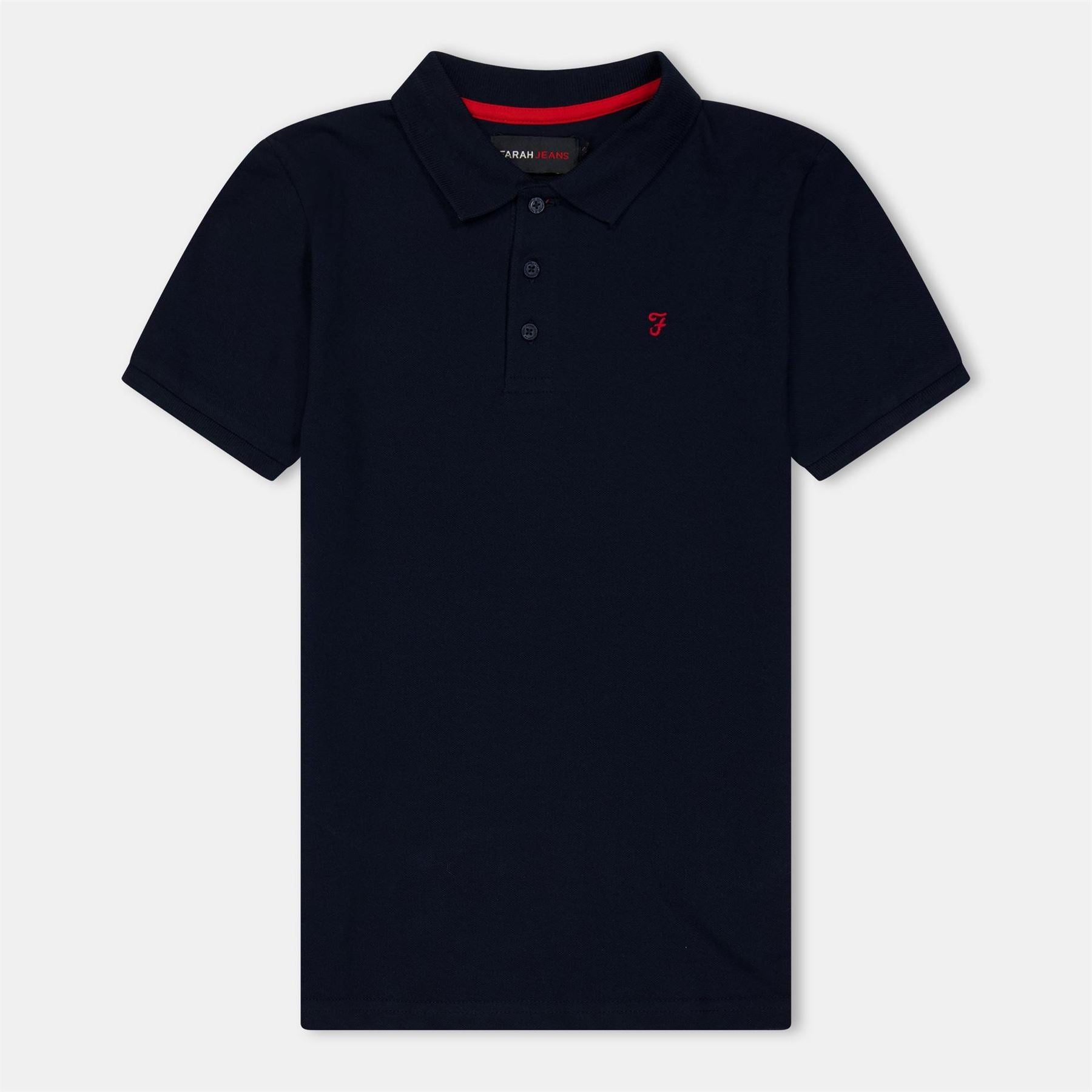 Farah Bugsworth Embroidered Collared Short Sleeve T-Shirt