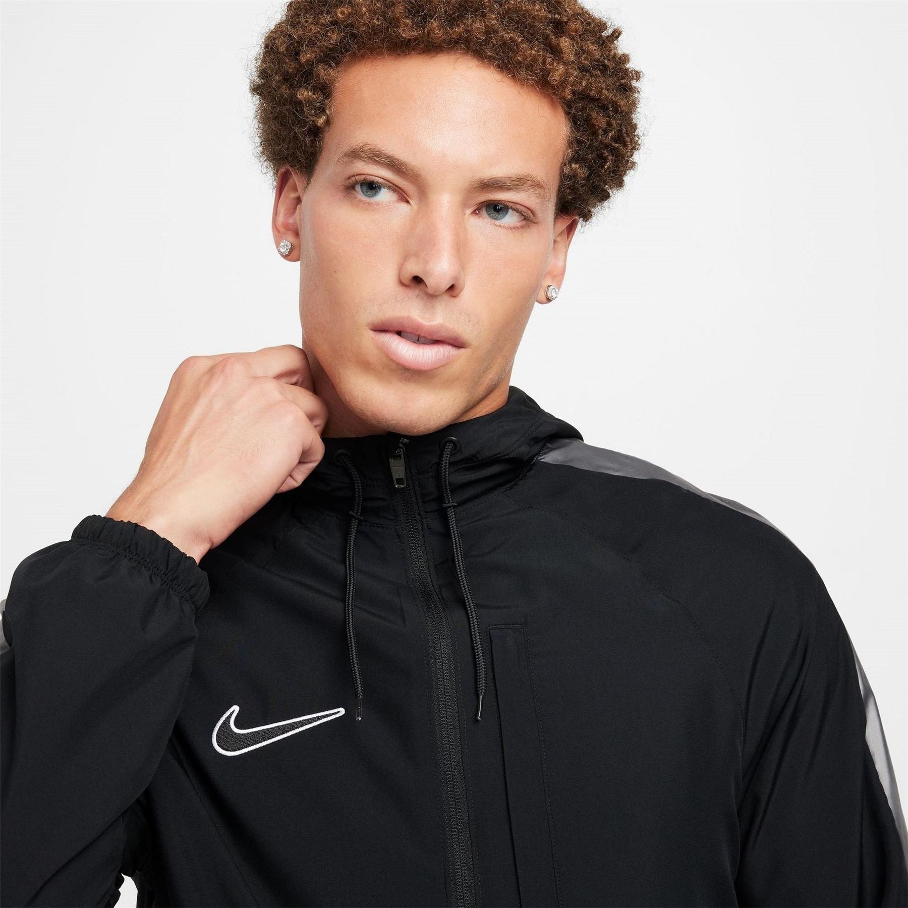 Nike Mens Water Repellent Hooded Football Jacket
