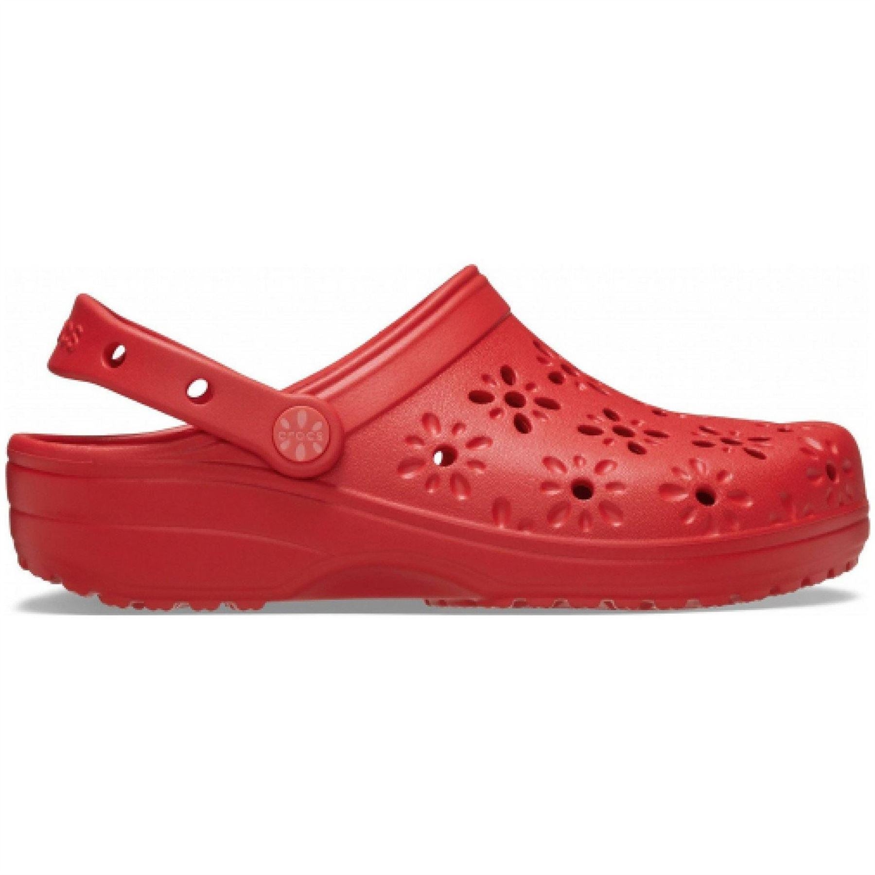 Crocs Floral Patterned Closed Toe Shuv Clogs
