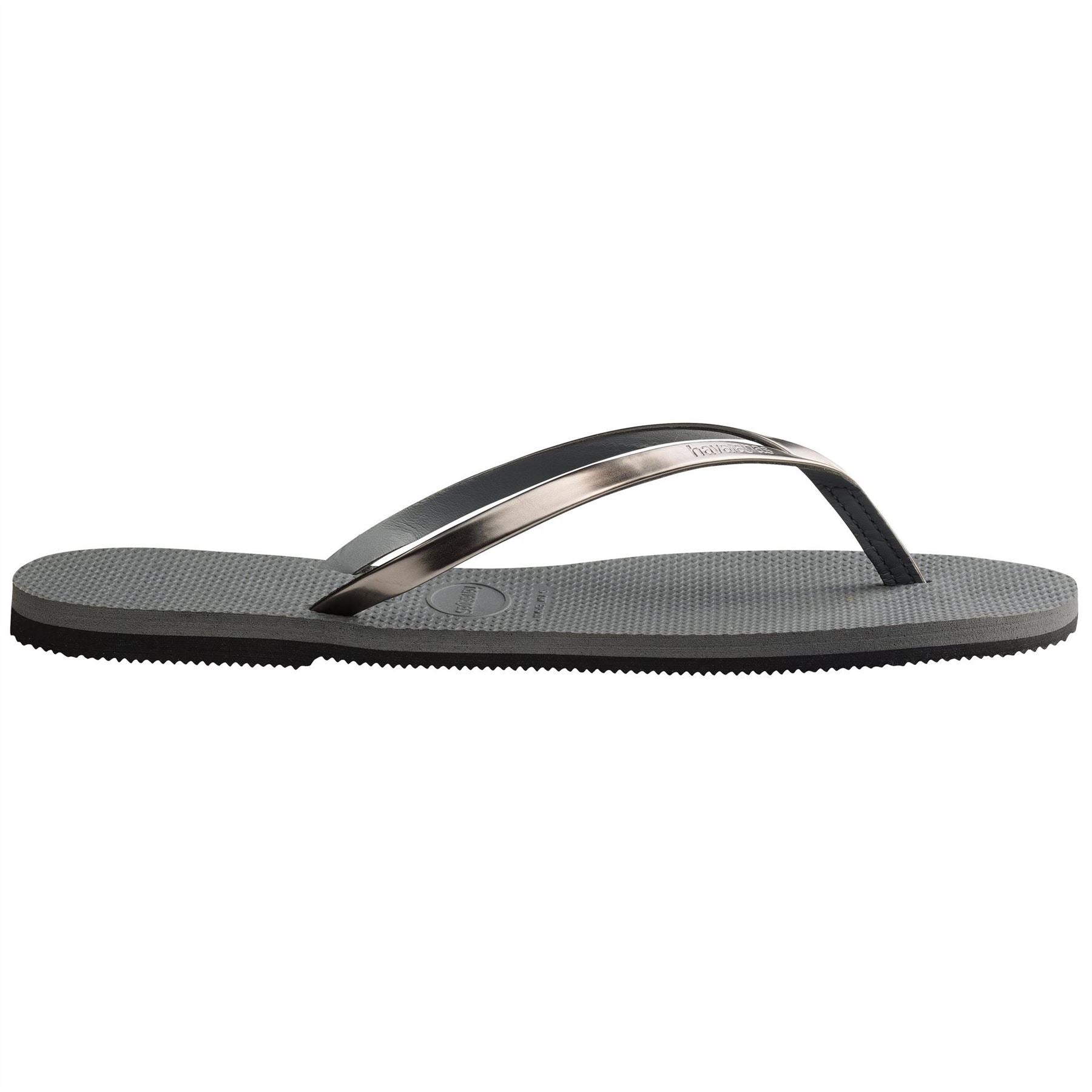 Havaianas Womens Hav. You Metallic Grey Steel Metall Flip Flops
