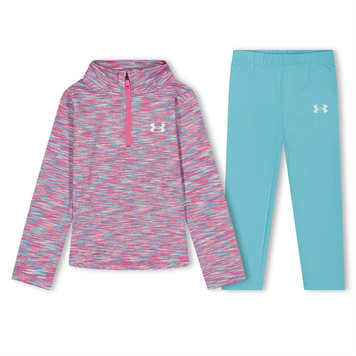 Under Armour Quarter Zip Neck Long Sleeve Sweater Top Pant Set