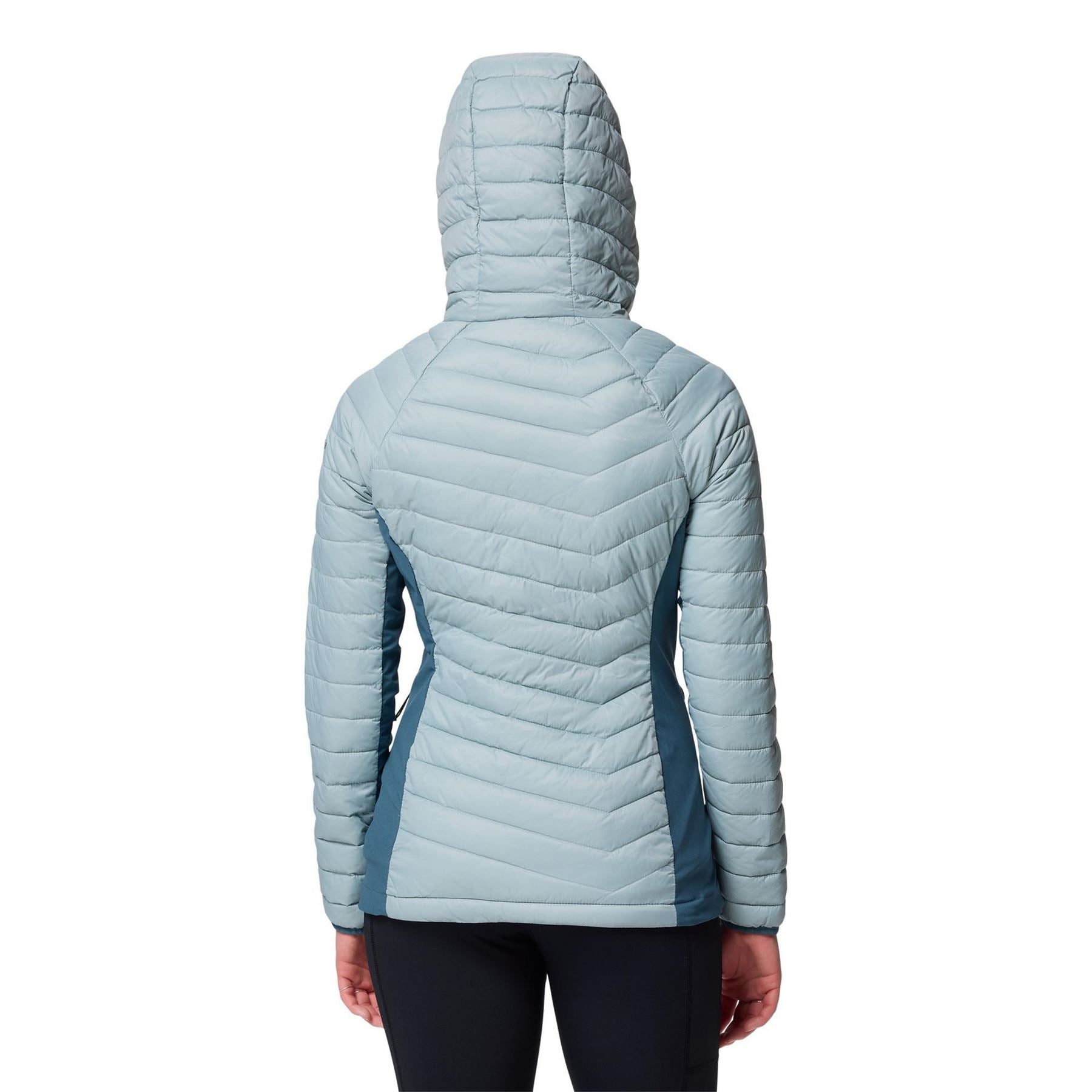 Columbia Solid Patterned Hooded Hybrid Jacket
