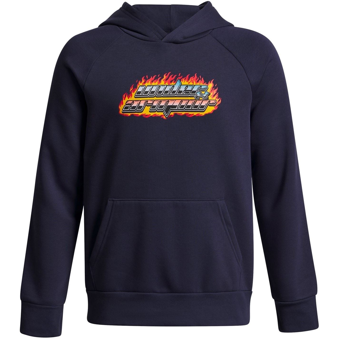 Under Armour Flame Lettering Kangaroo Pocket Raglan Sleeve Sweatshirt