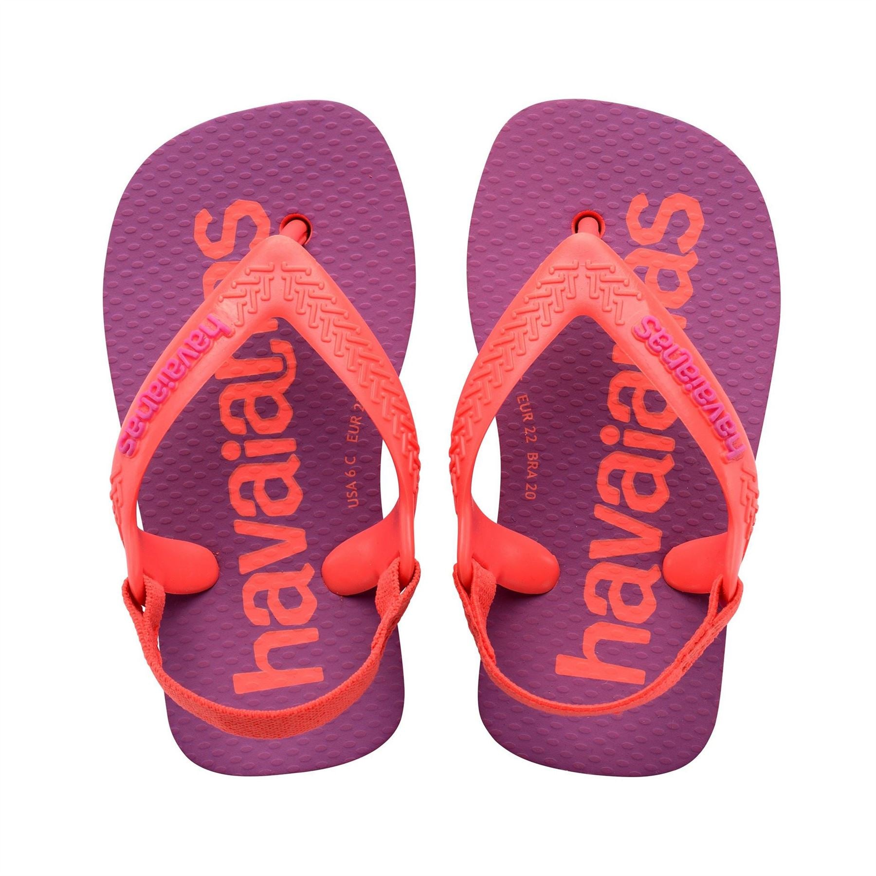 Havaianas Kids Baby Logomania Salmon Flip Flops
