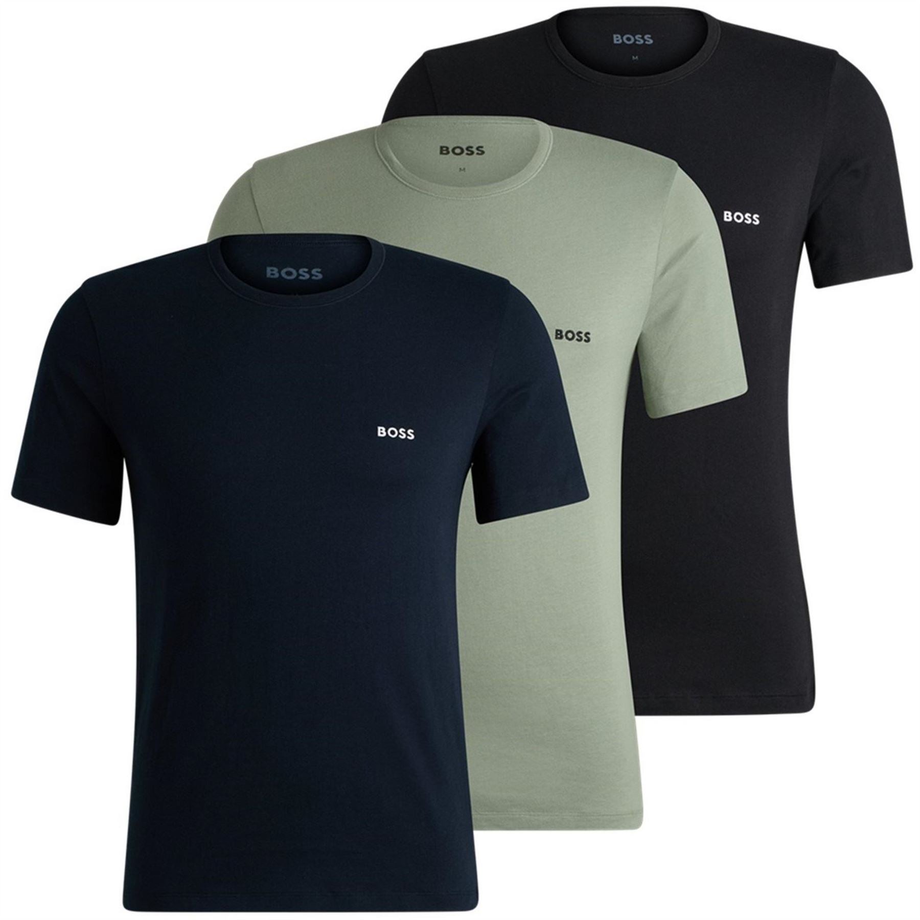 Boss BOSS Bodywear 3 Pack Premium Cotton T Shirts   Crew Neck