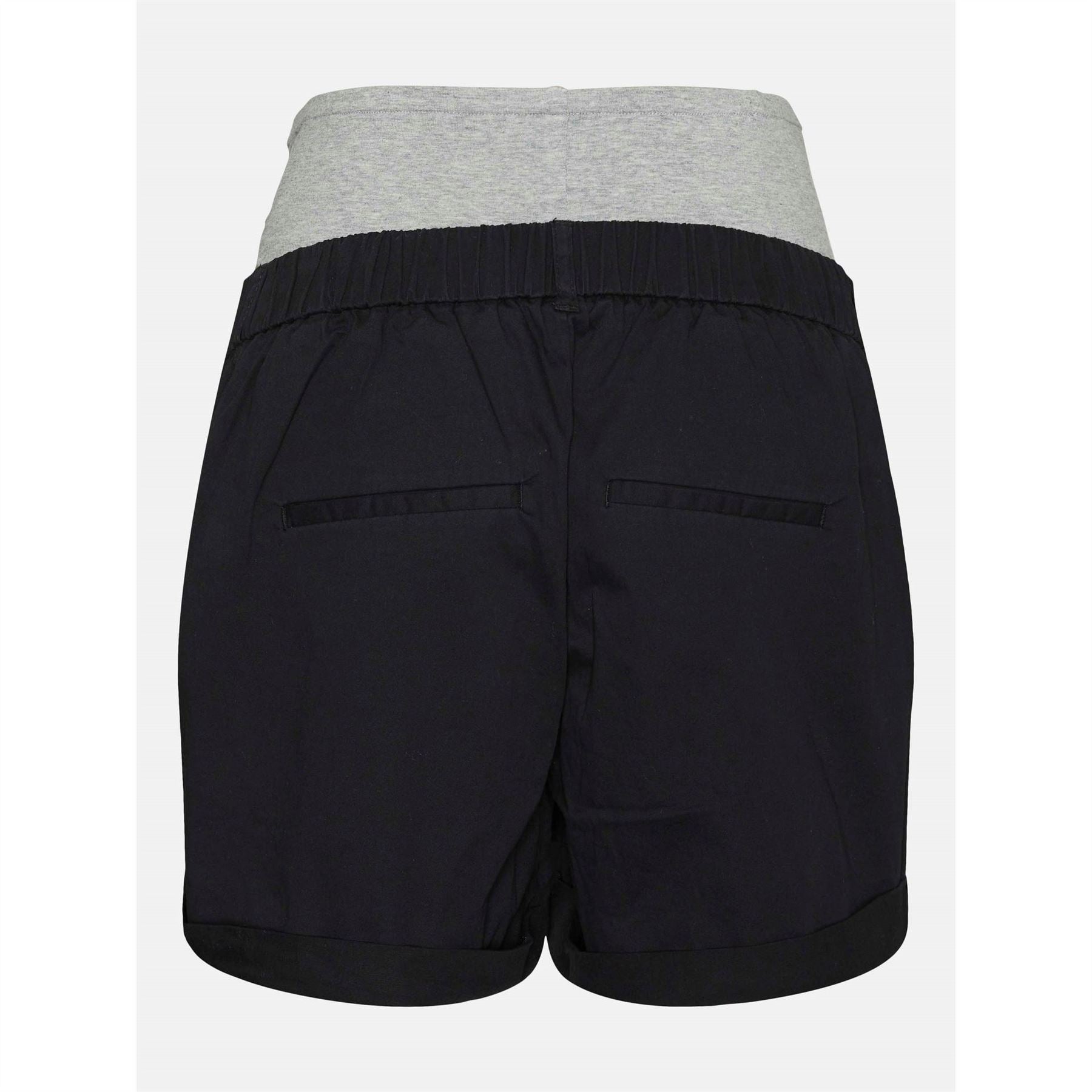 Mamalicious Solid Patterned Denim Bermuda Shorts
