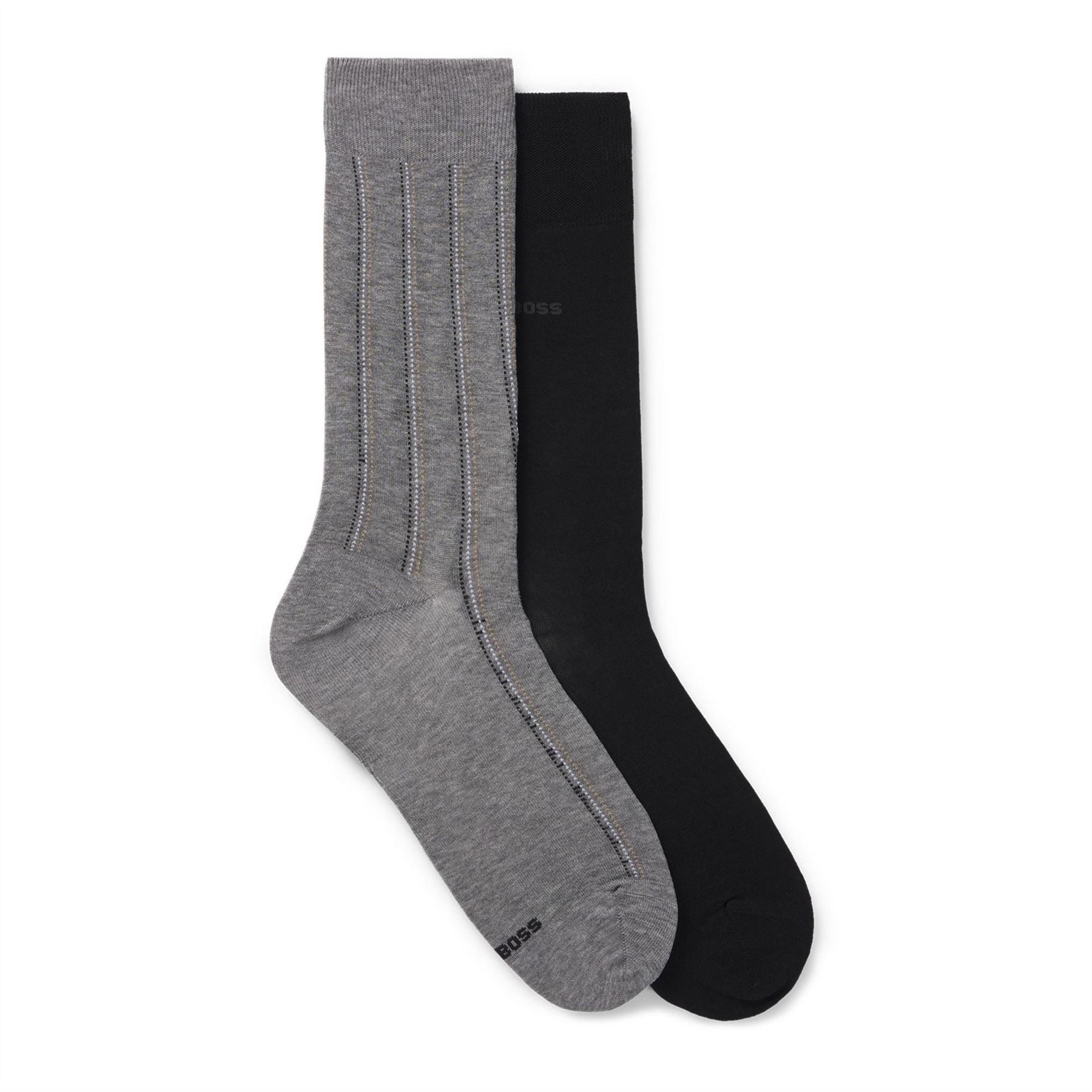 Boss 2 Pack Pinstripe Crew Socks