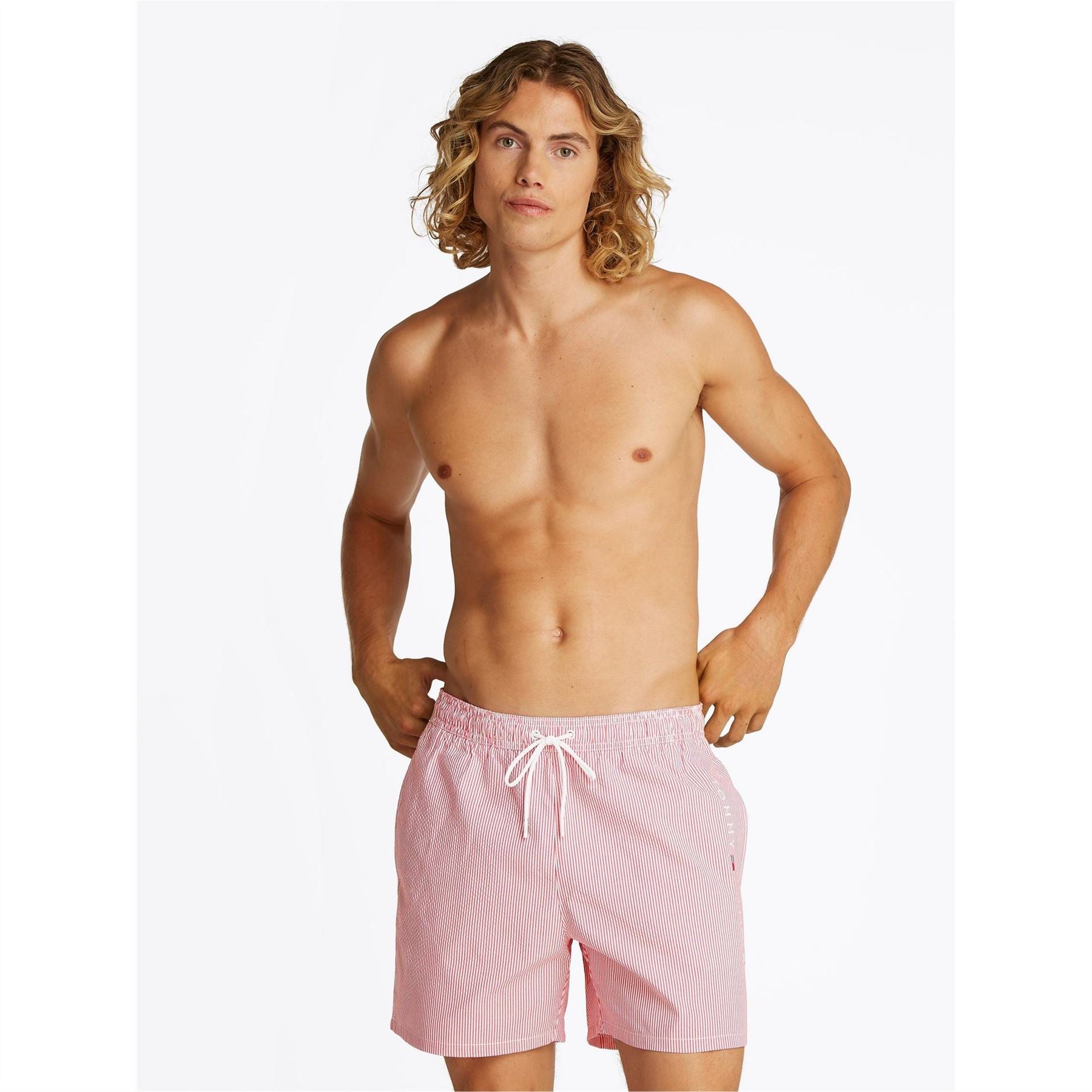 Tommy Hilfiger Ithaca Stripe Medium Length Drawstring Swim Shorts