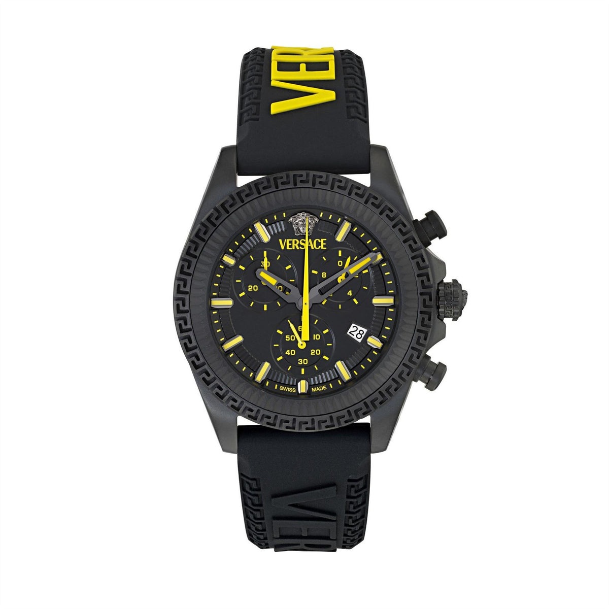 Versace Sn71 Rubber Single Wrap Strap Analogue Fashion Watch