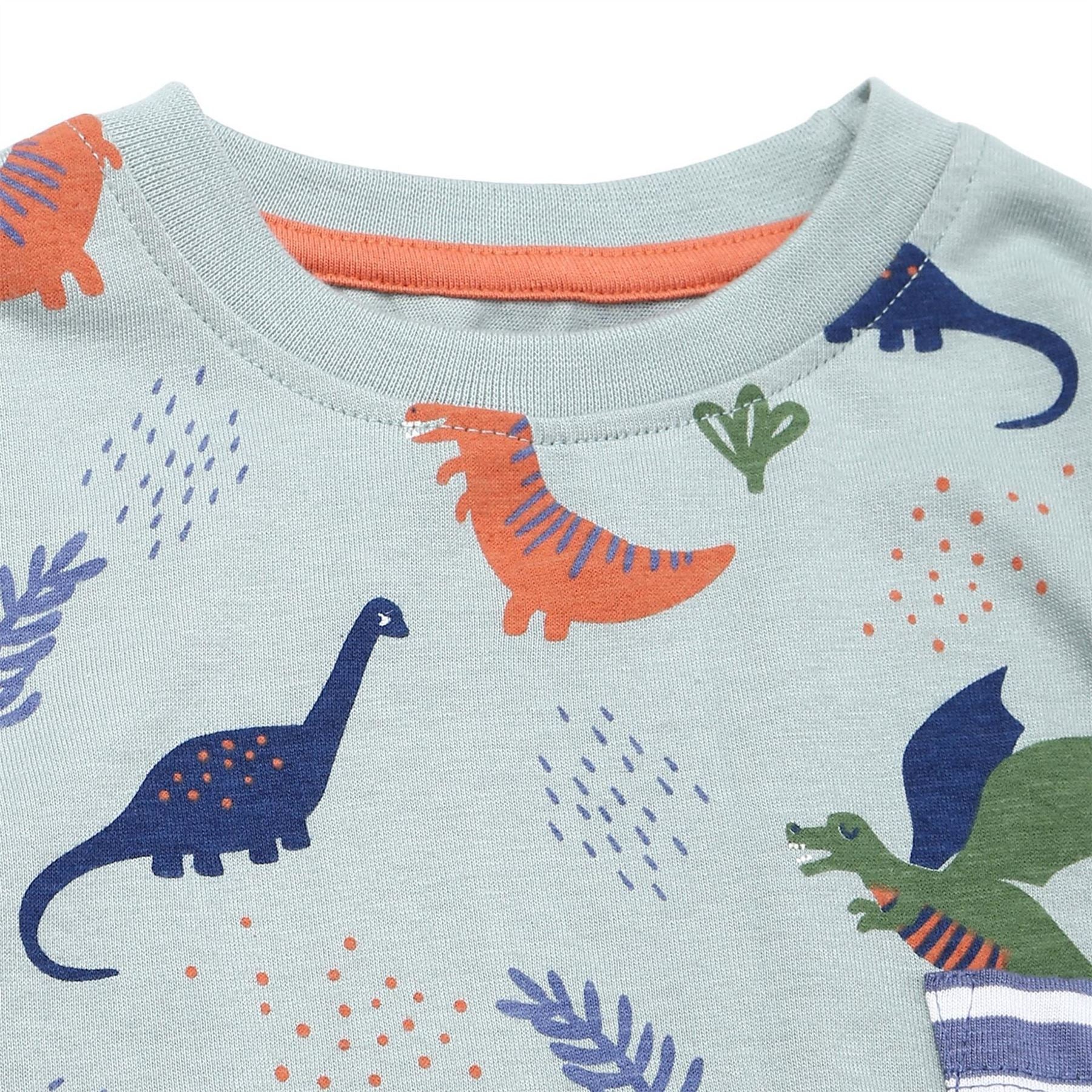 Lilly and Sid Dino Pocket Regular Fit Long Sleeve T-Shirt
