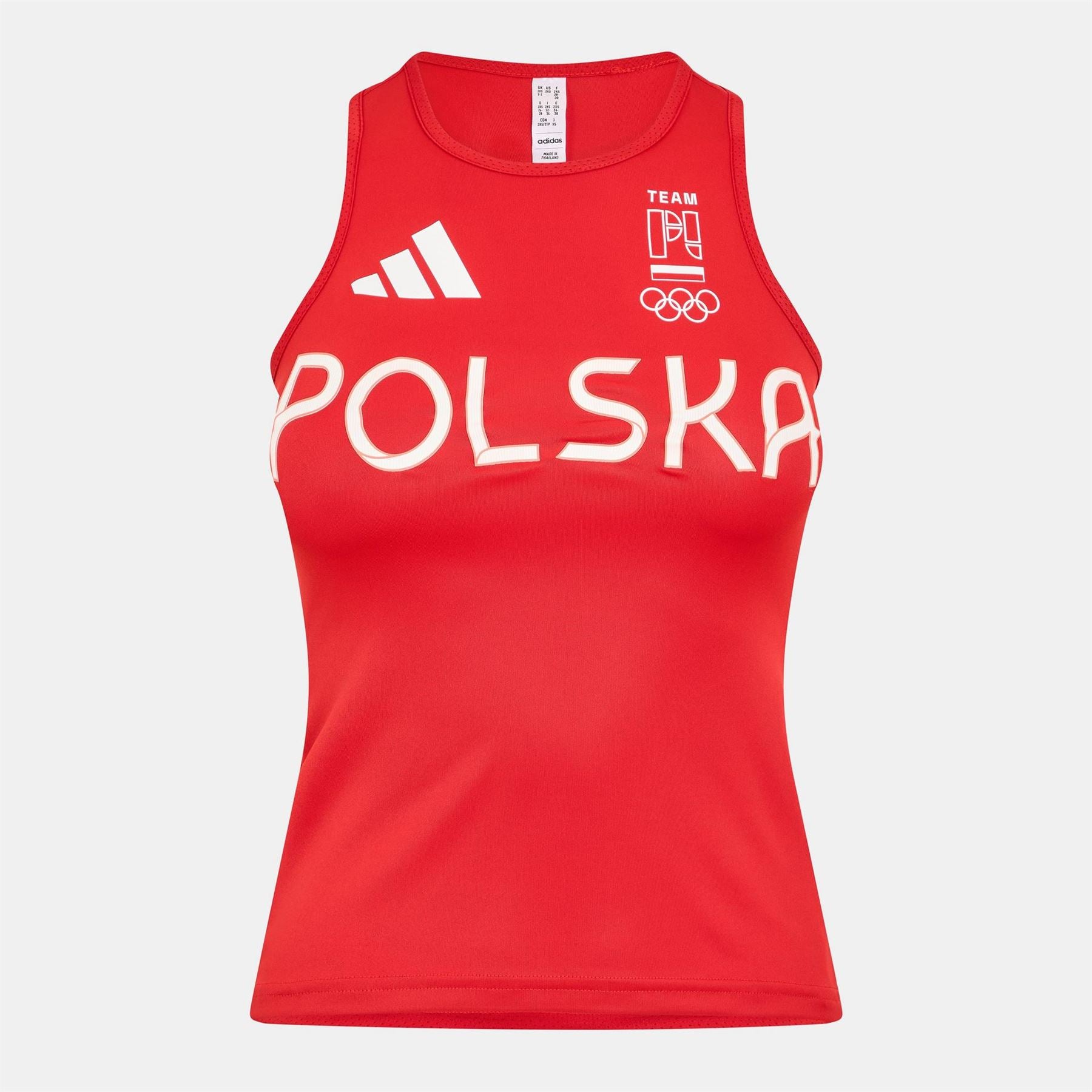 adidas Printed Logo High Neck Sleeveless Jersey Tank