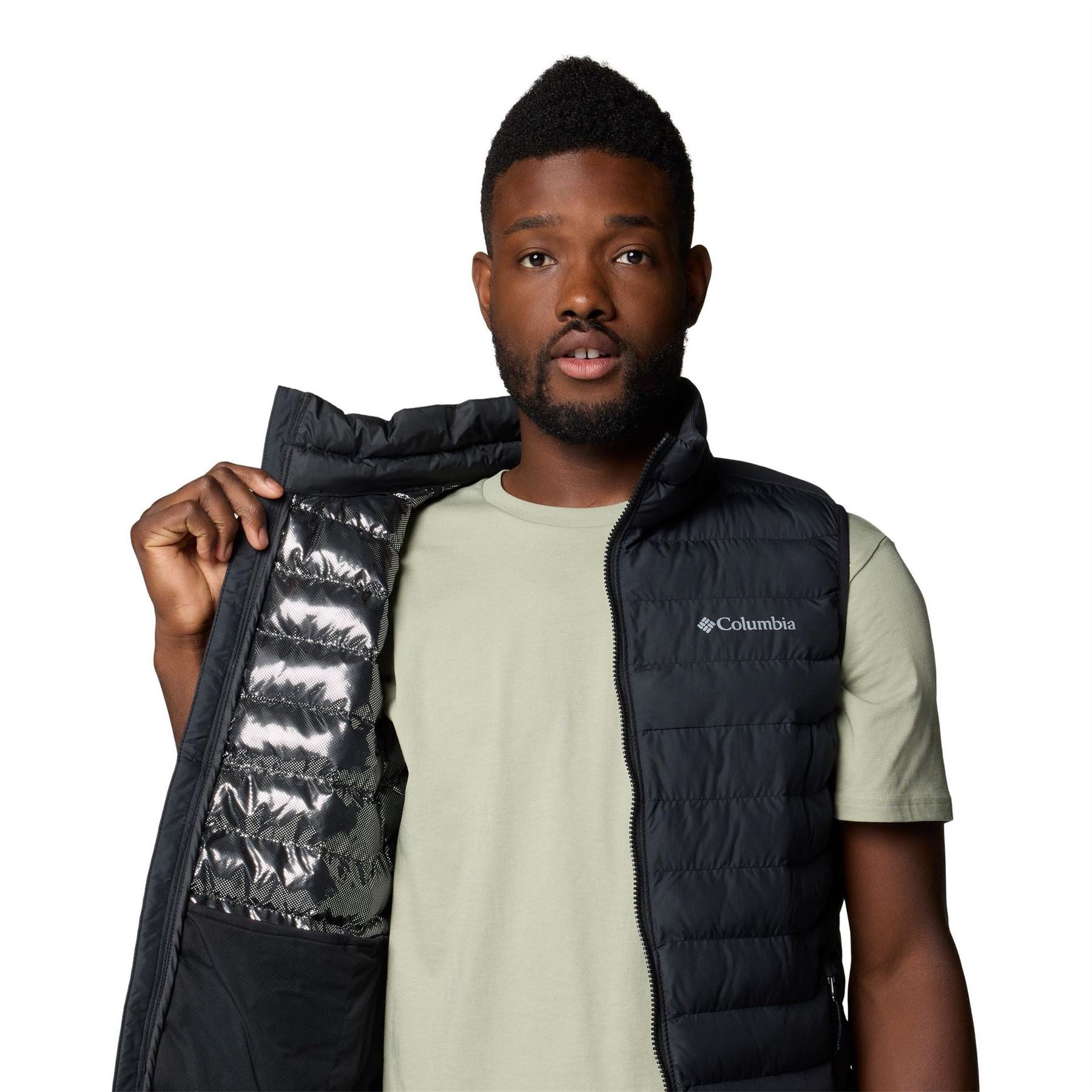 Columbia Powder Lite Water Resistant Thermal Reflective Sleeveless Gilet