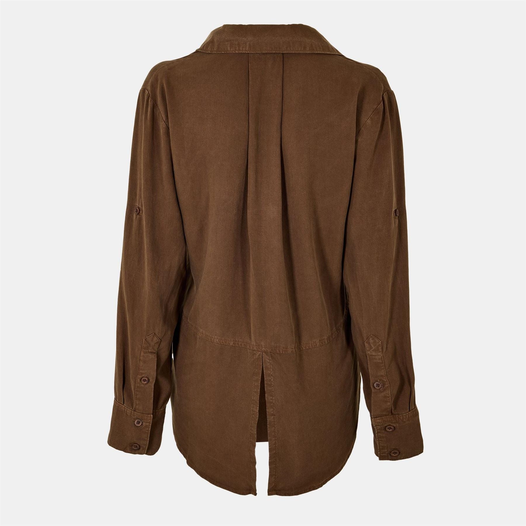 Bella Dahl Back Slit Relaxed Fit Three Quarter Sleeve Shirt