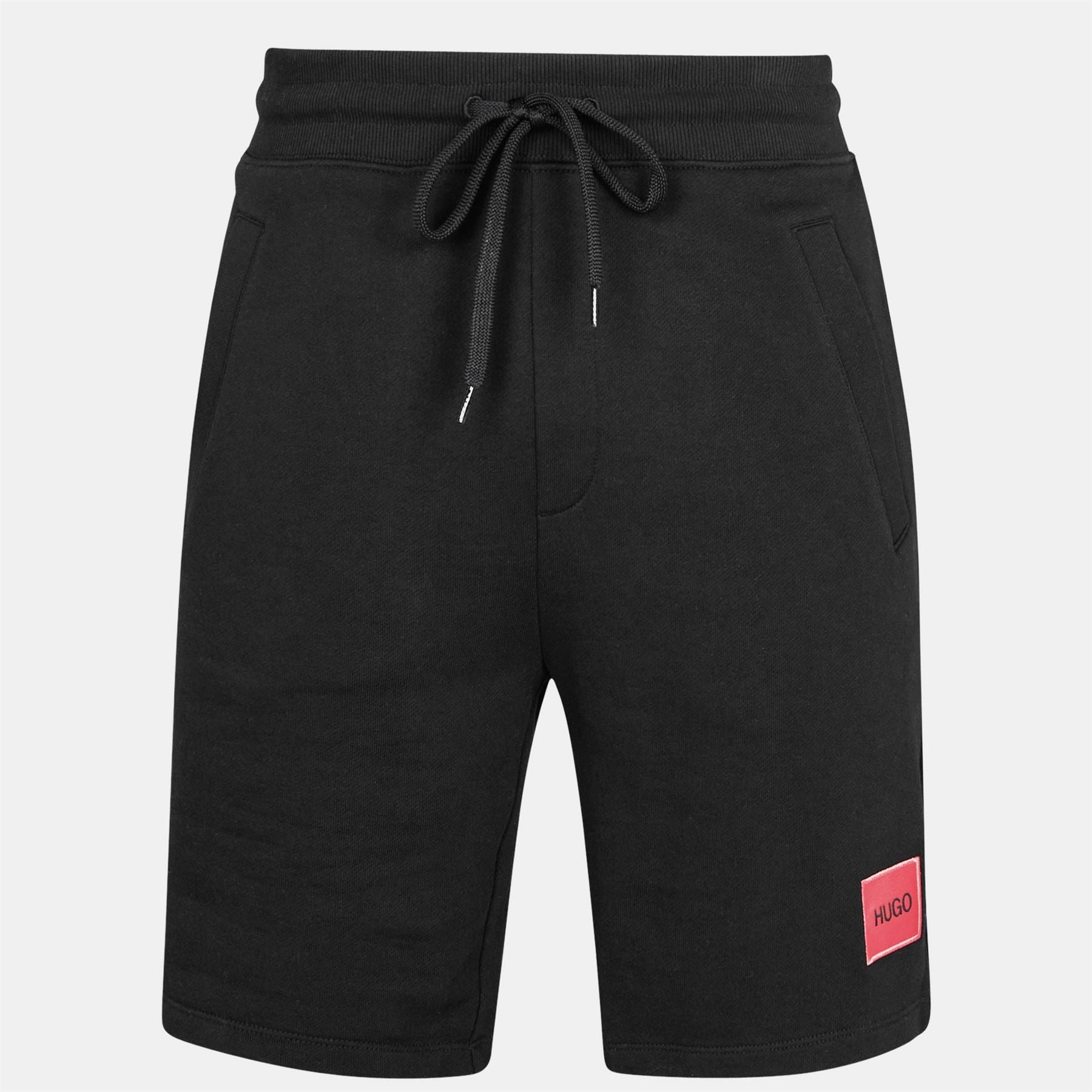 Hugo HUGO Jogger Fleece Shorts with Logo Detail   Soft Cotton Blend Jersey