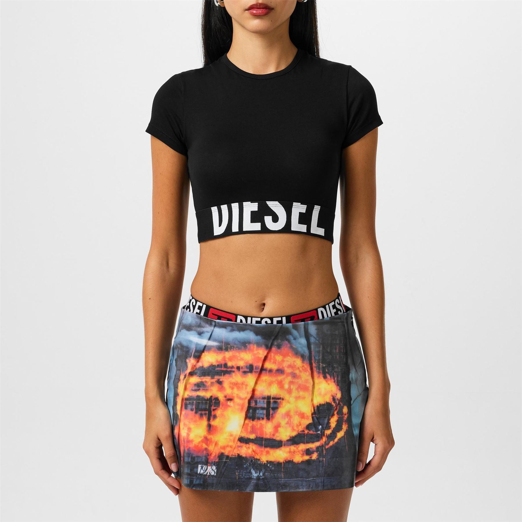 Diesel Sport Cropped T-Shirt