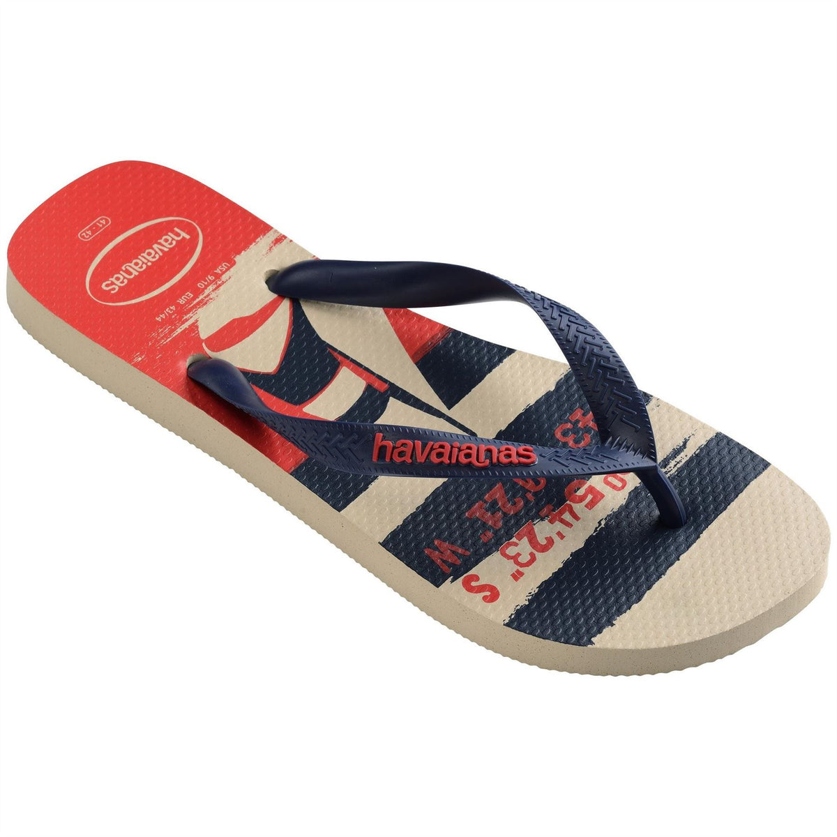 Havaianas Mens Hav. Top Nautical Navy Blue White N Flip Flops