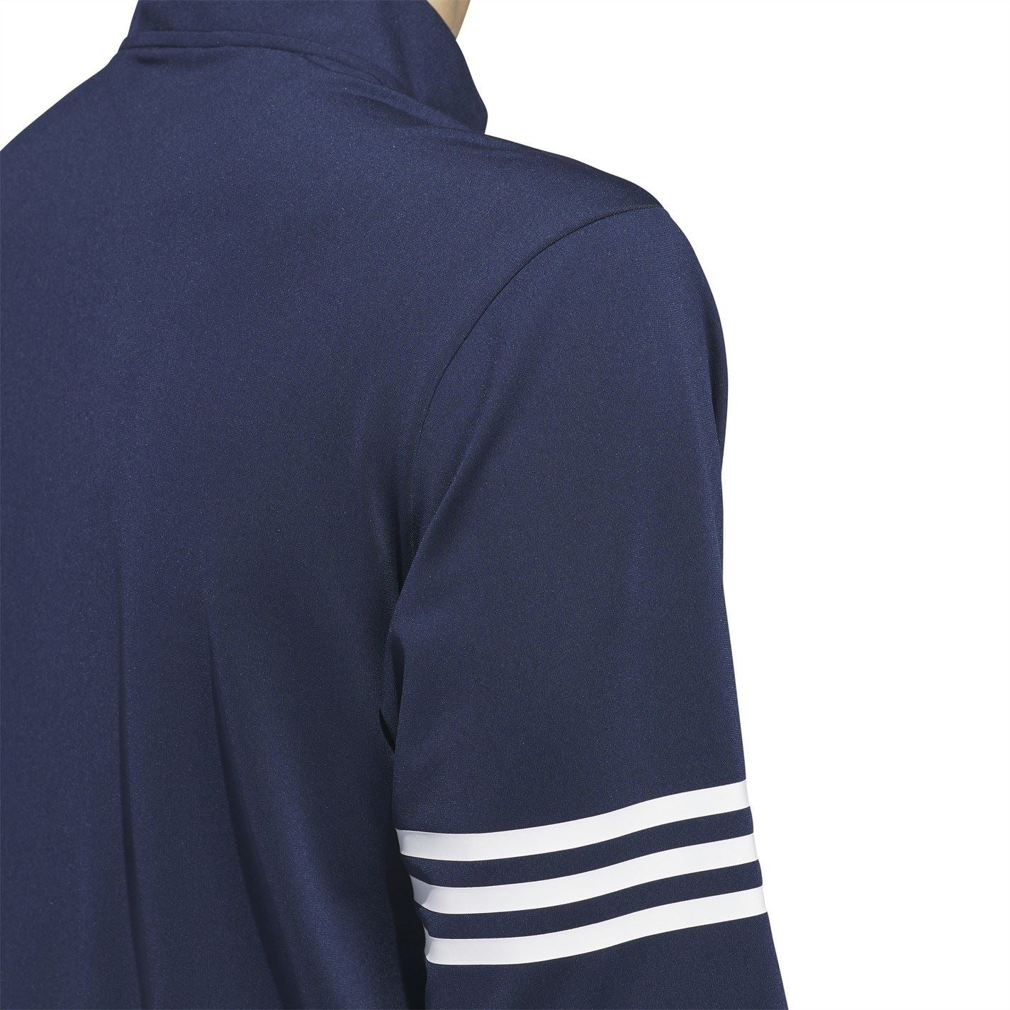 adidas Mens 3 Stripe Zip Top