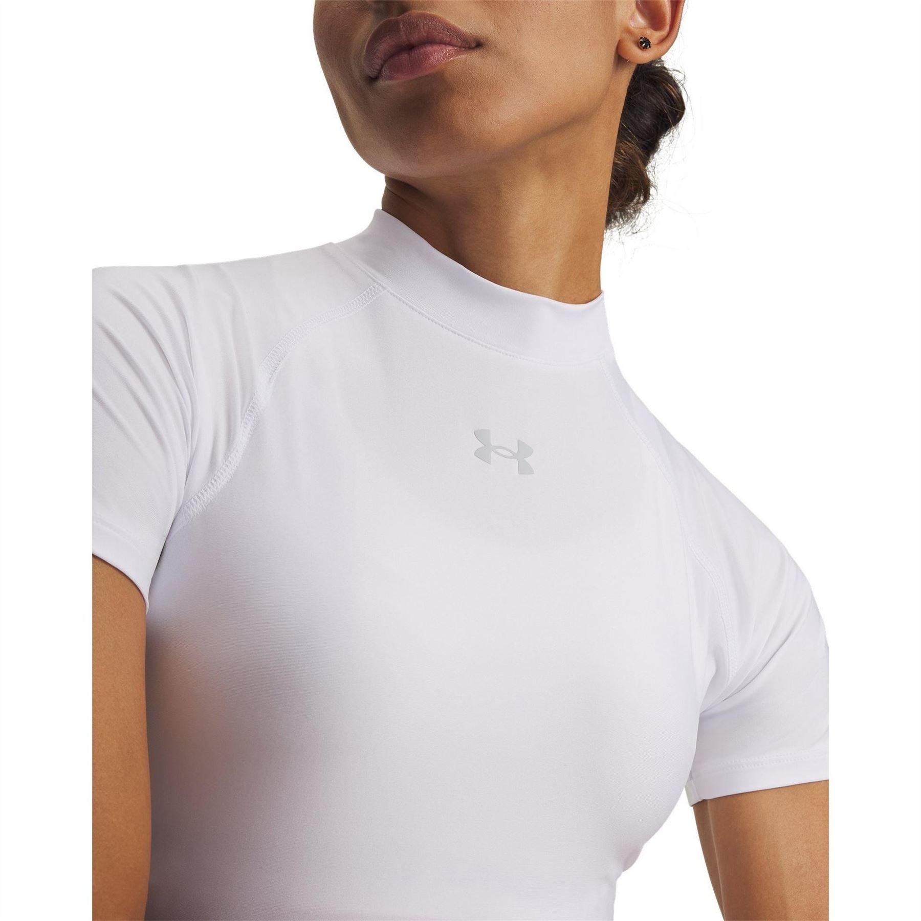 Under Armour Heatgear Cropped Short Sleeve Performance Gym Top
