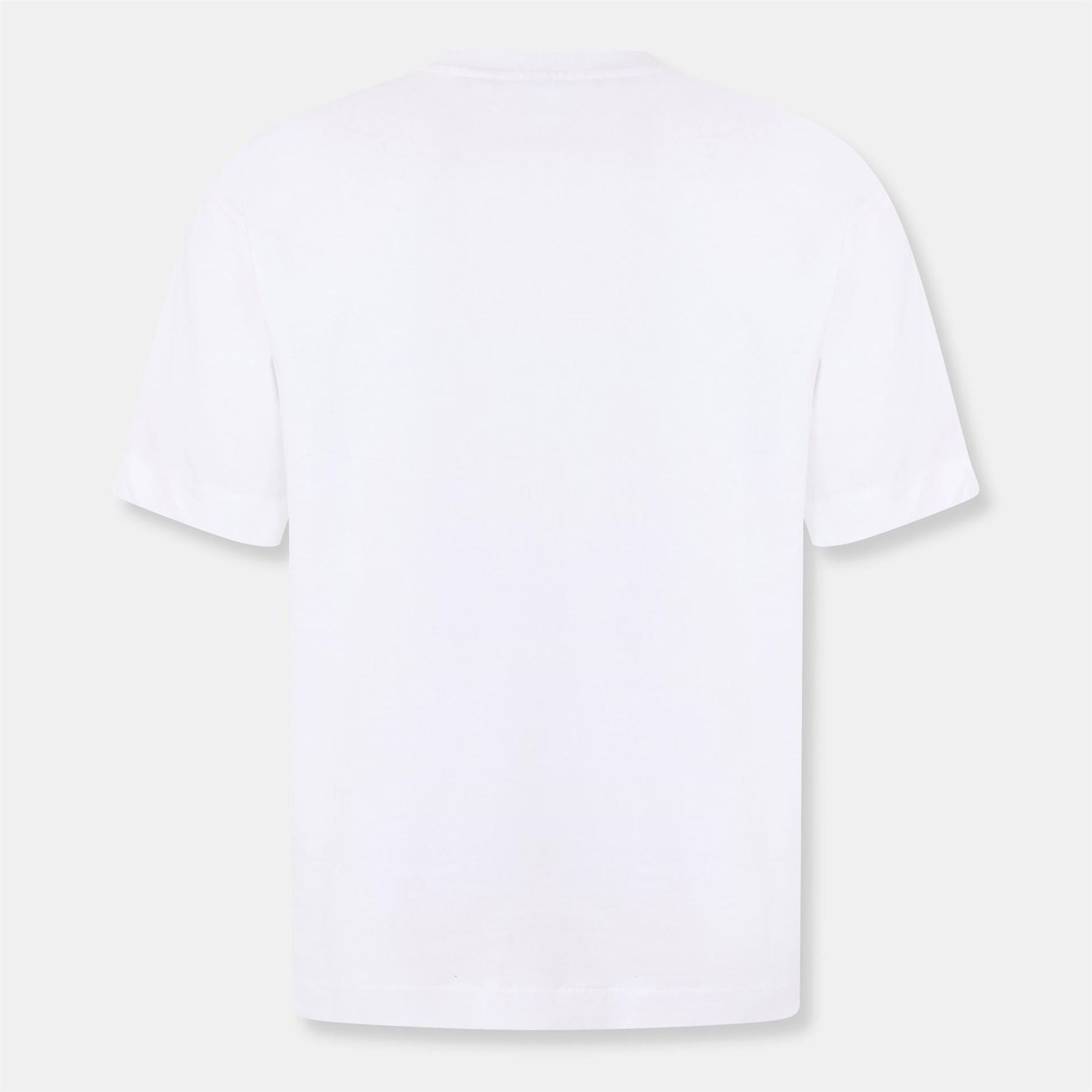 Off White Striped Regular Fit Lettering T-Shirt