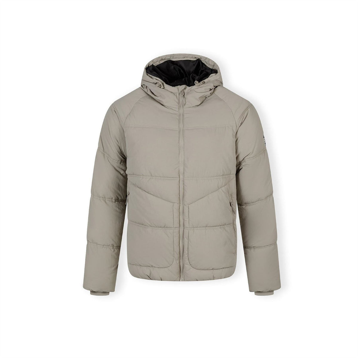 Minoti Boys Quilted Jacket Hood Zip Pockets Grey
