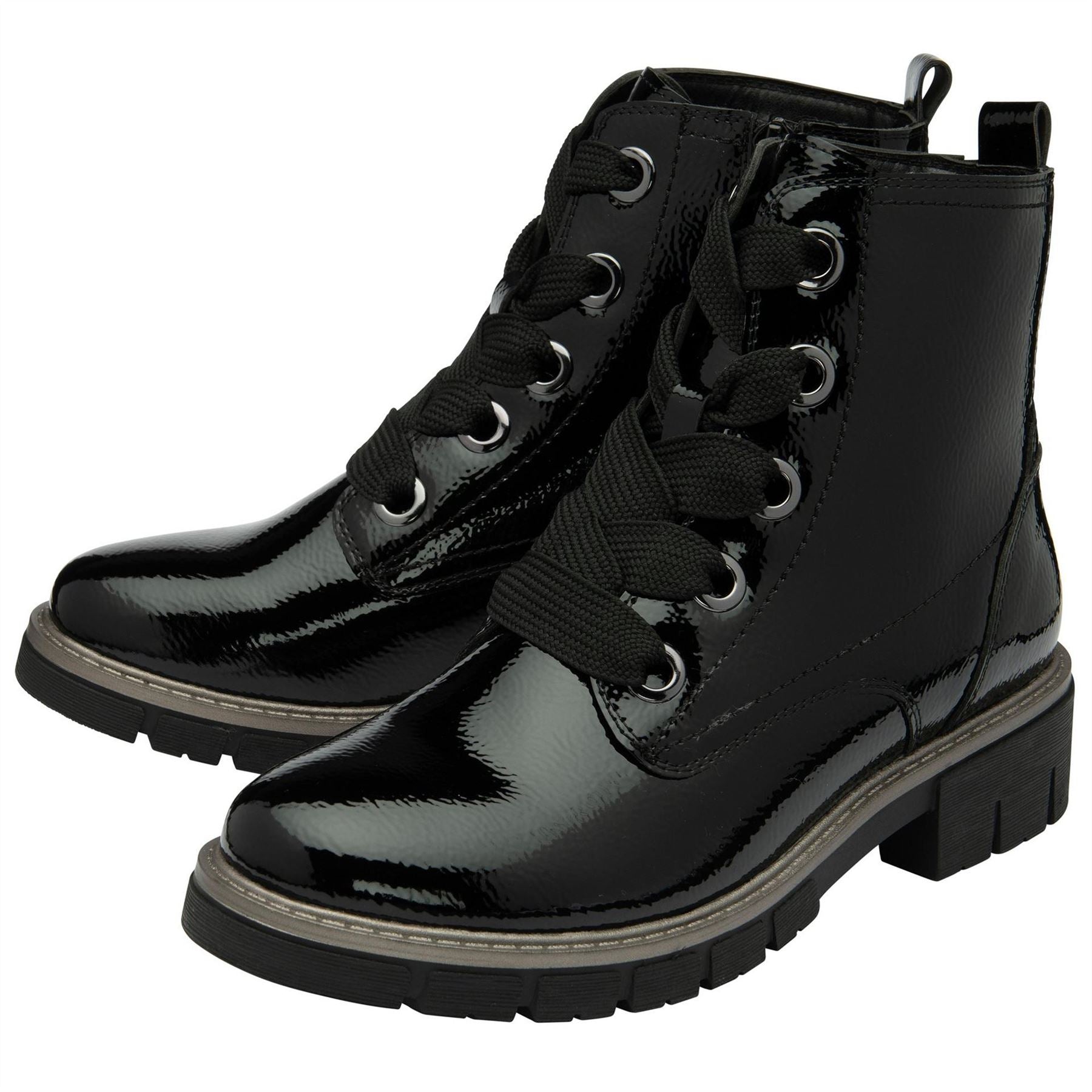 Lotus Shoes Jojo Combat Boots with Lace-Up Closure