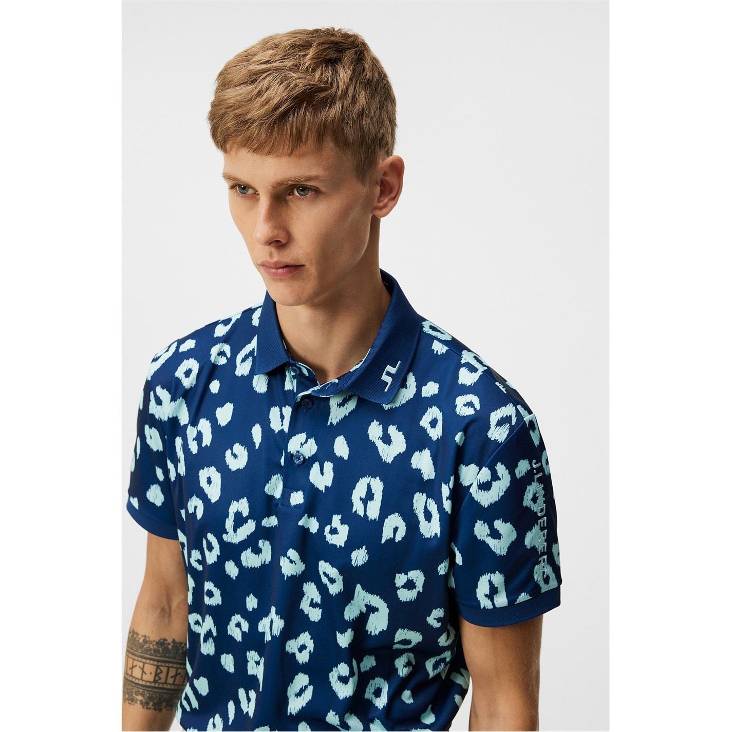 J Lindeberg Golf Short Sleeve Performance Polo Shirt