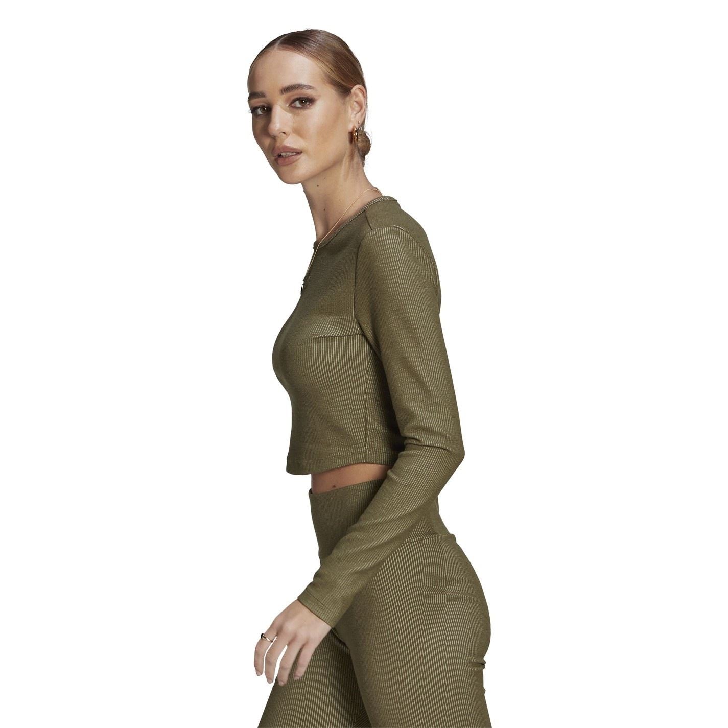 adidas Originals Cropped Long Sleeve Slim Fit Sweater