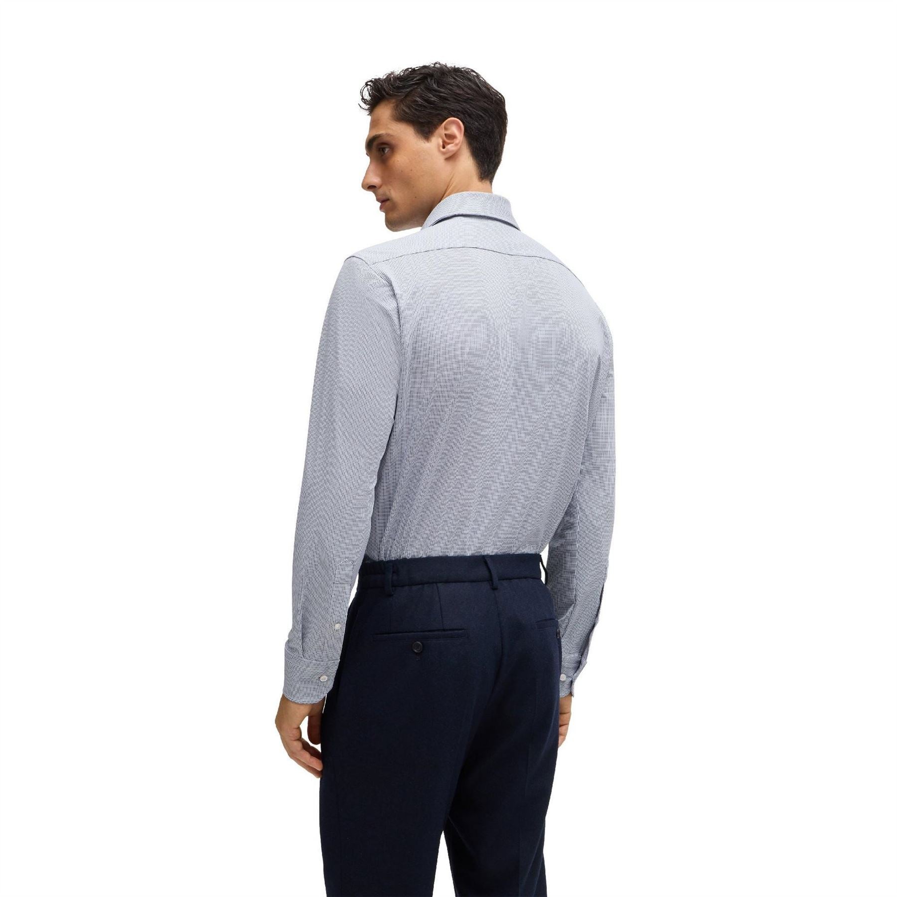 Boss Joe Collared Neck Point Collar Long Sleeve Shirt