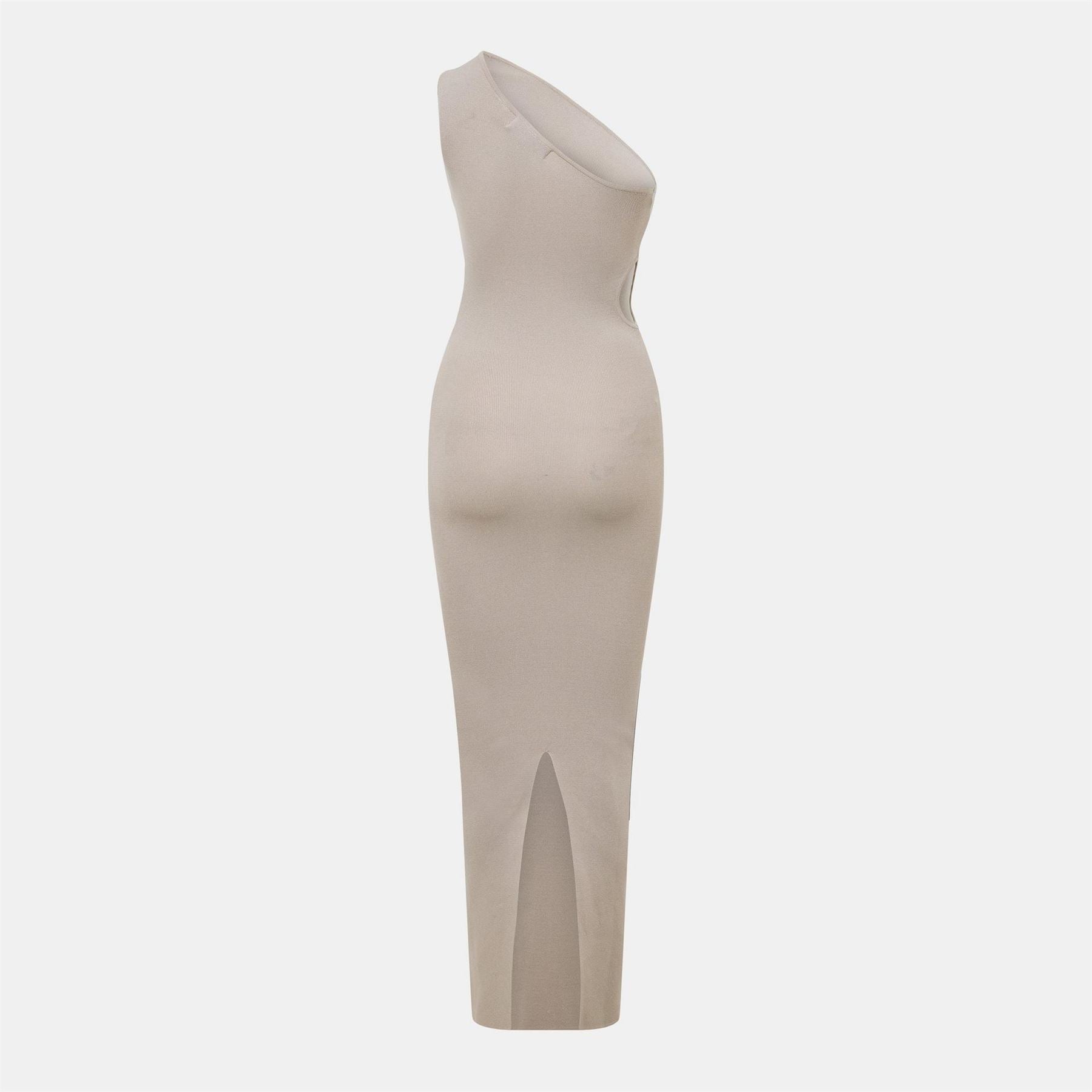 Jack Wills Knitted Asymmetric Cut Out Midi Dress