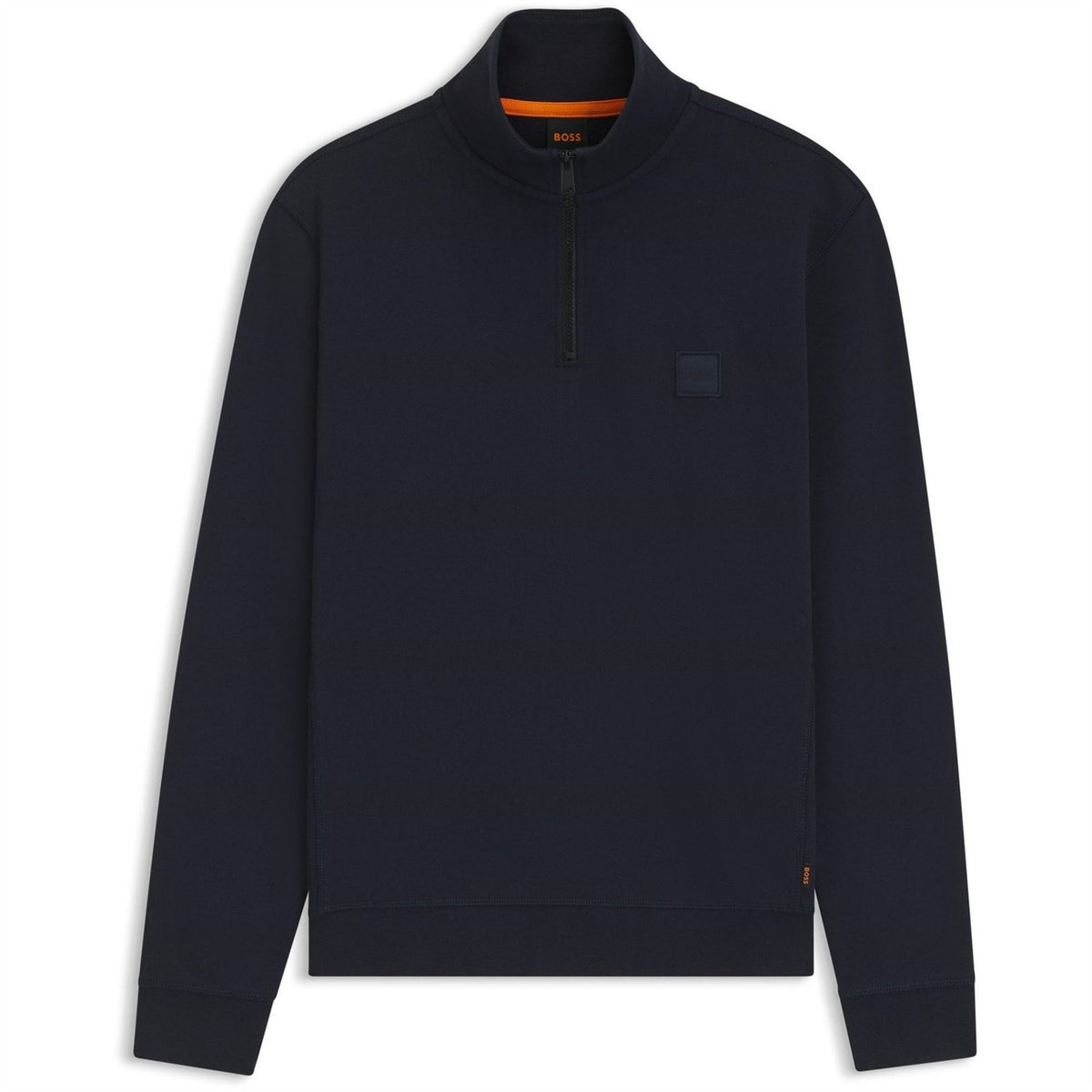 Boss Orange Quarter Zip Fleece Jumper With Logo Detail (zetrust)