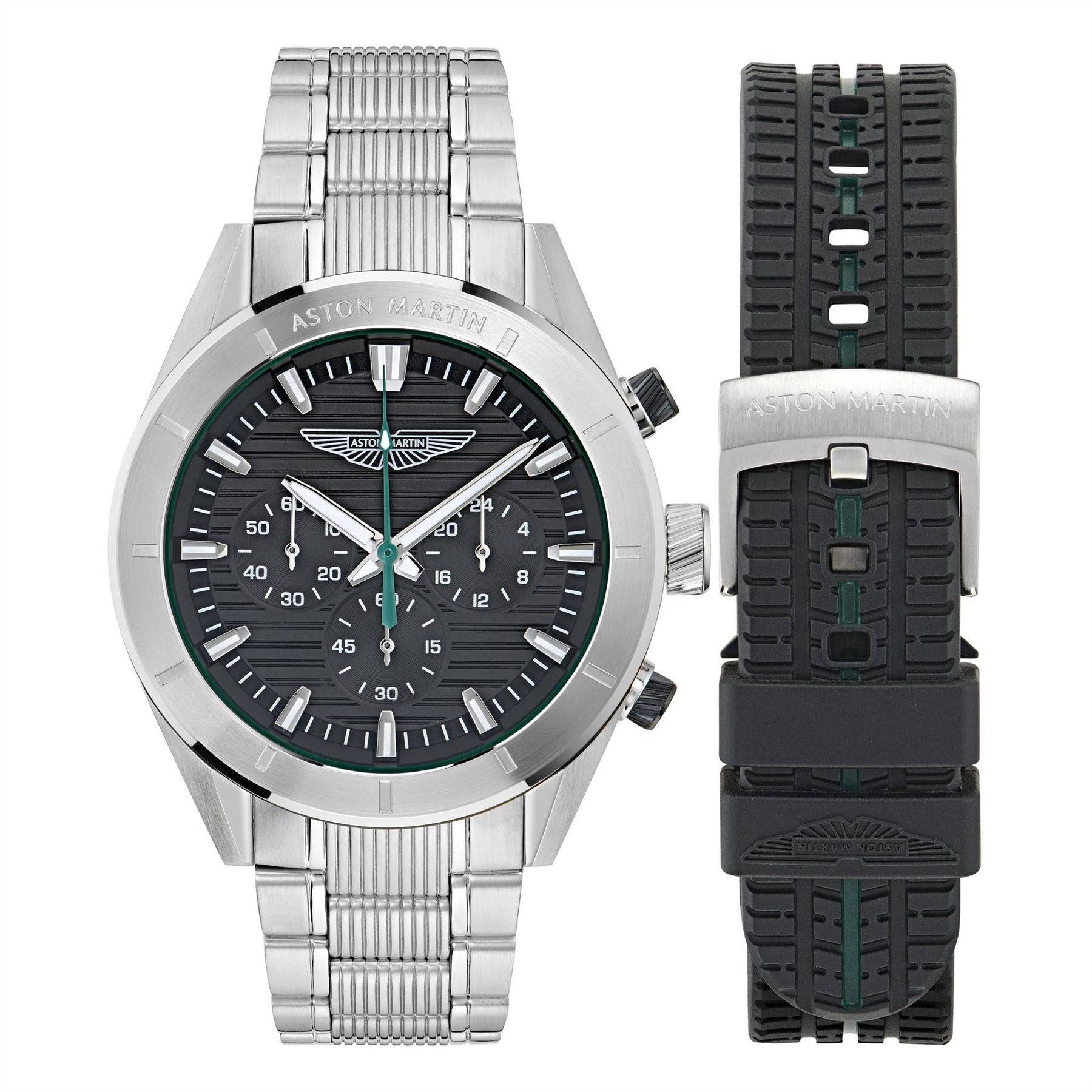 Aston Martin Bond Street Sn62 Racing Steel Bracelet Analogue Watch