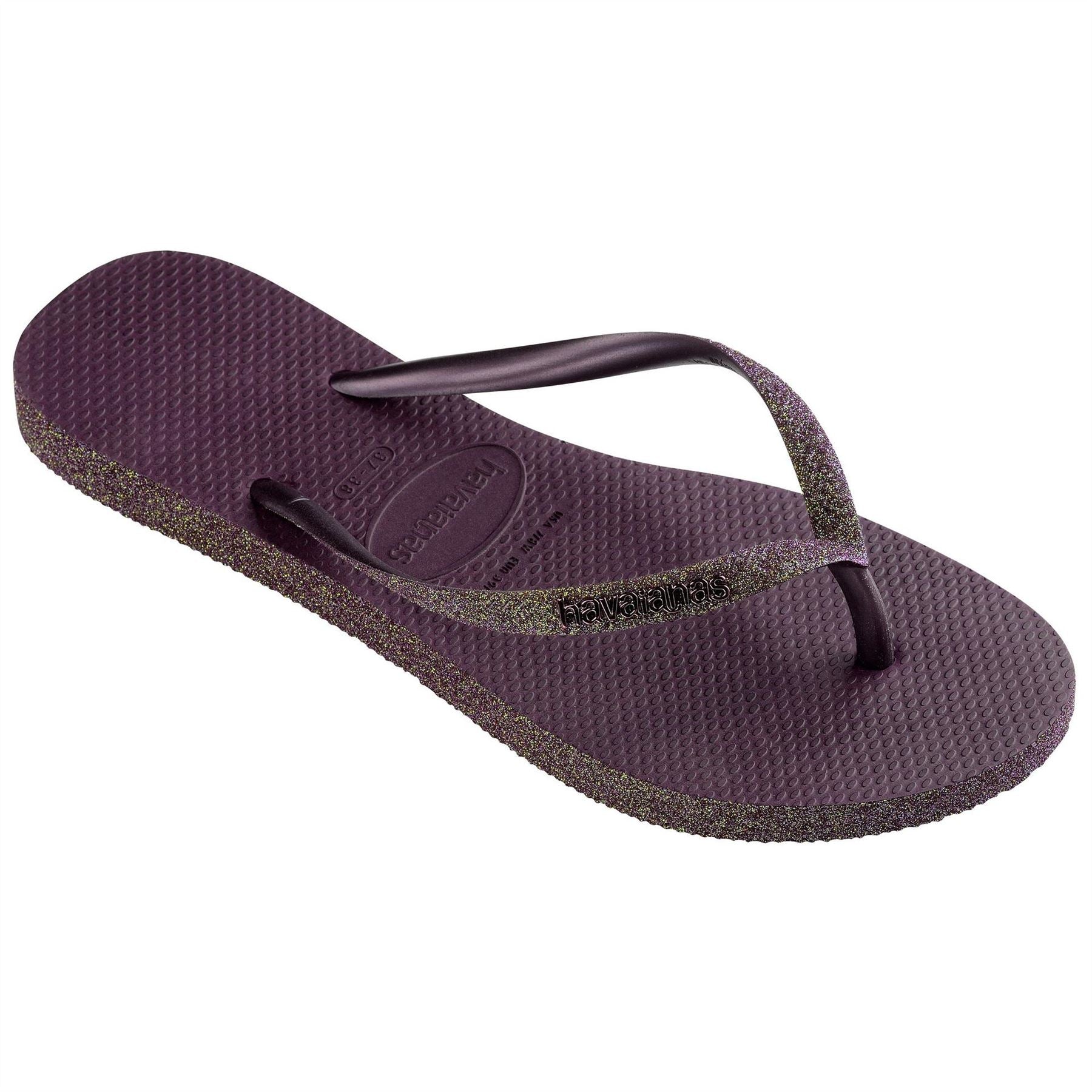 Havaianas Hav. Slim Sparkle Ii Aubergine 33 3 Flip Flops Womens