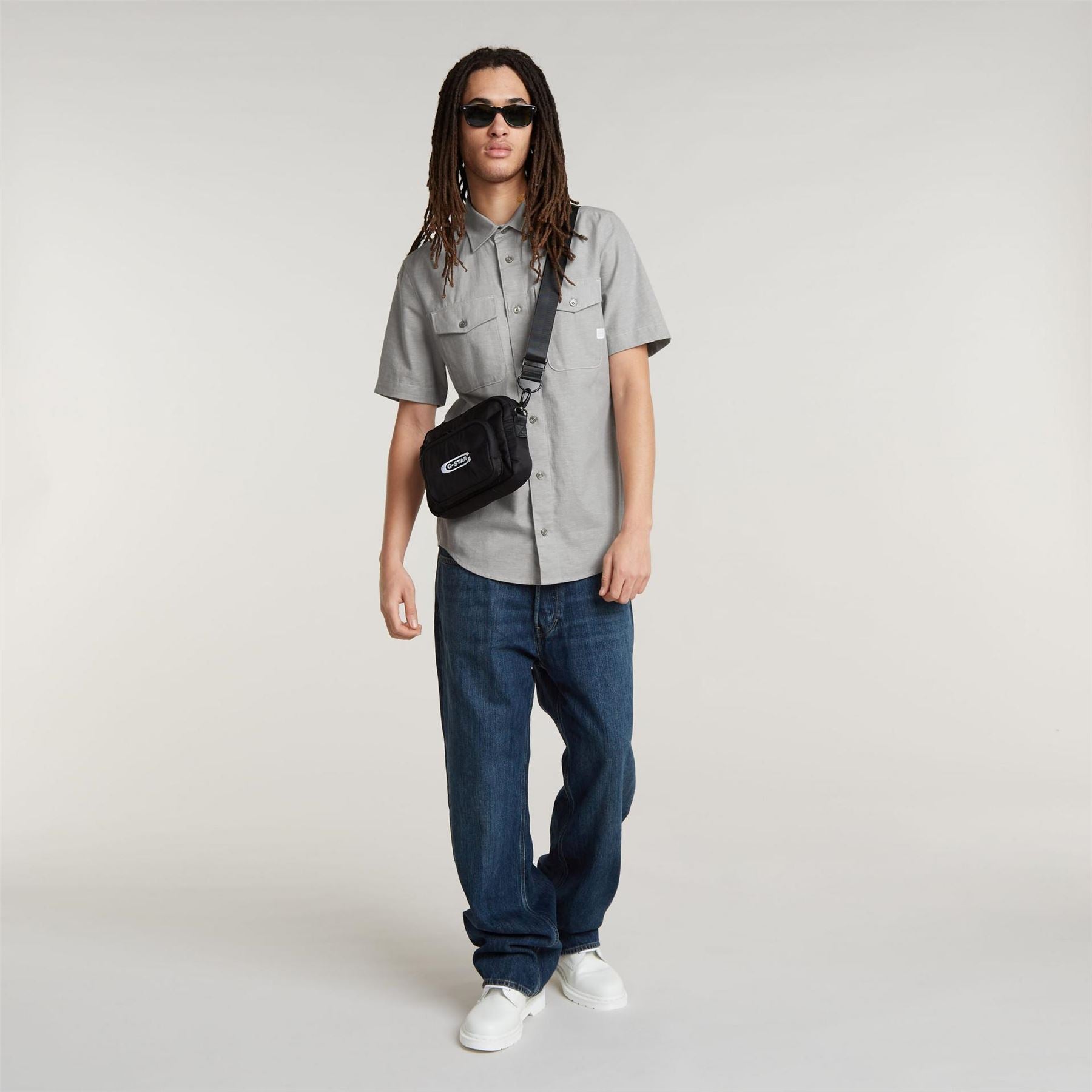 G Star Marine Slim Short Sleeve Oxford Shirt