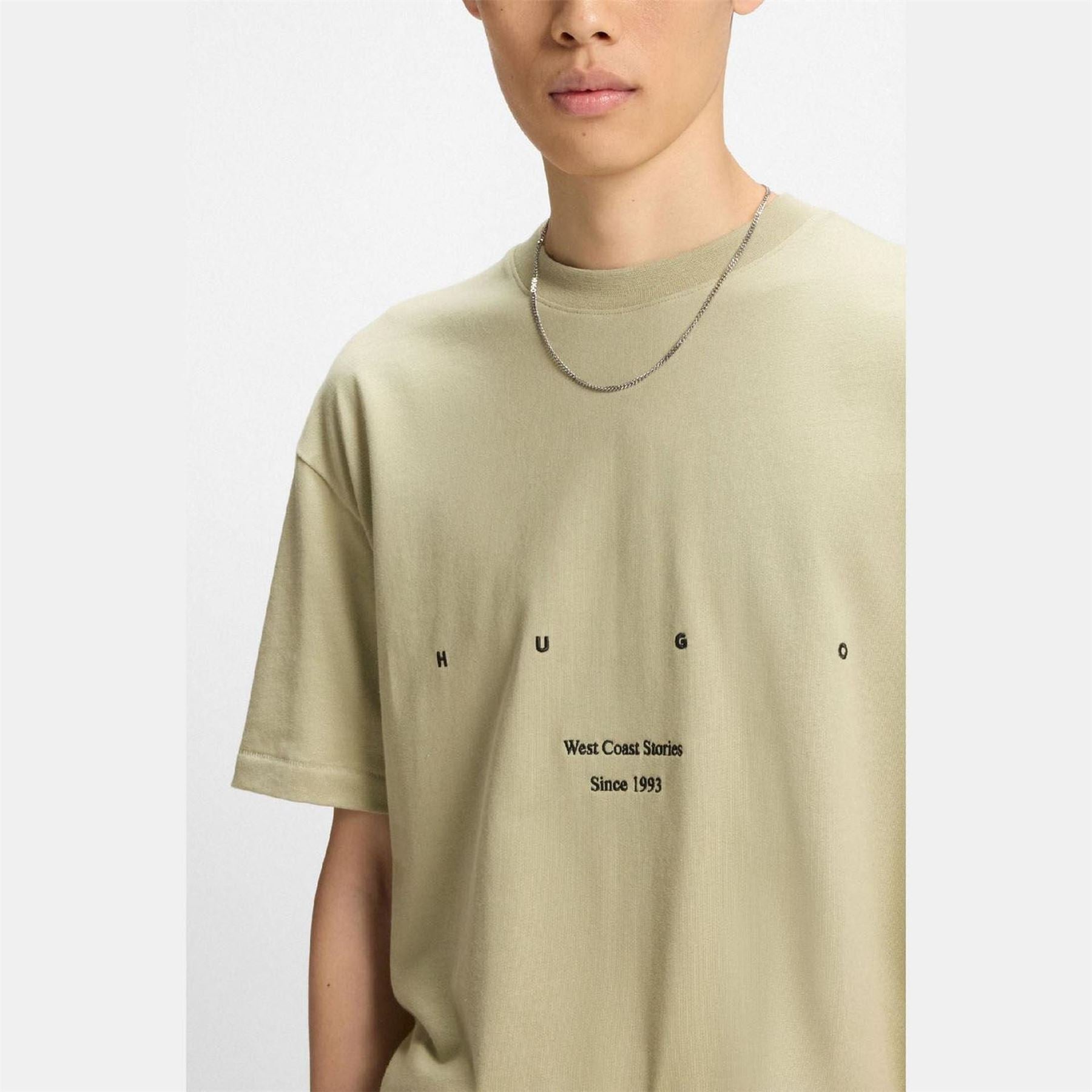 Hugo Cotton Jersey T-Shirt With La Artwork