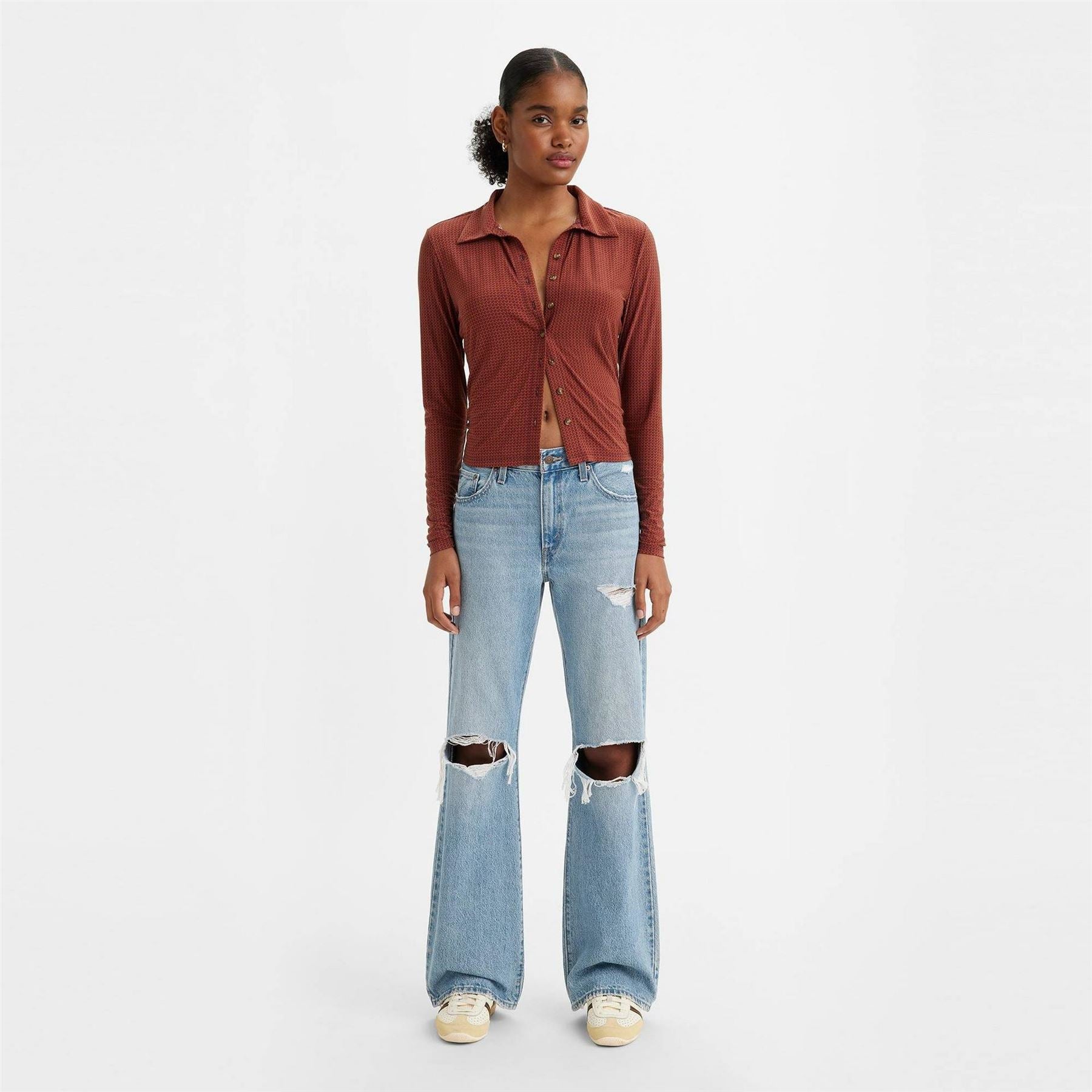 Levis Medium Indigo Baggy Wide Leg Jeans
