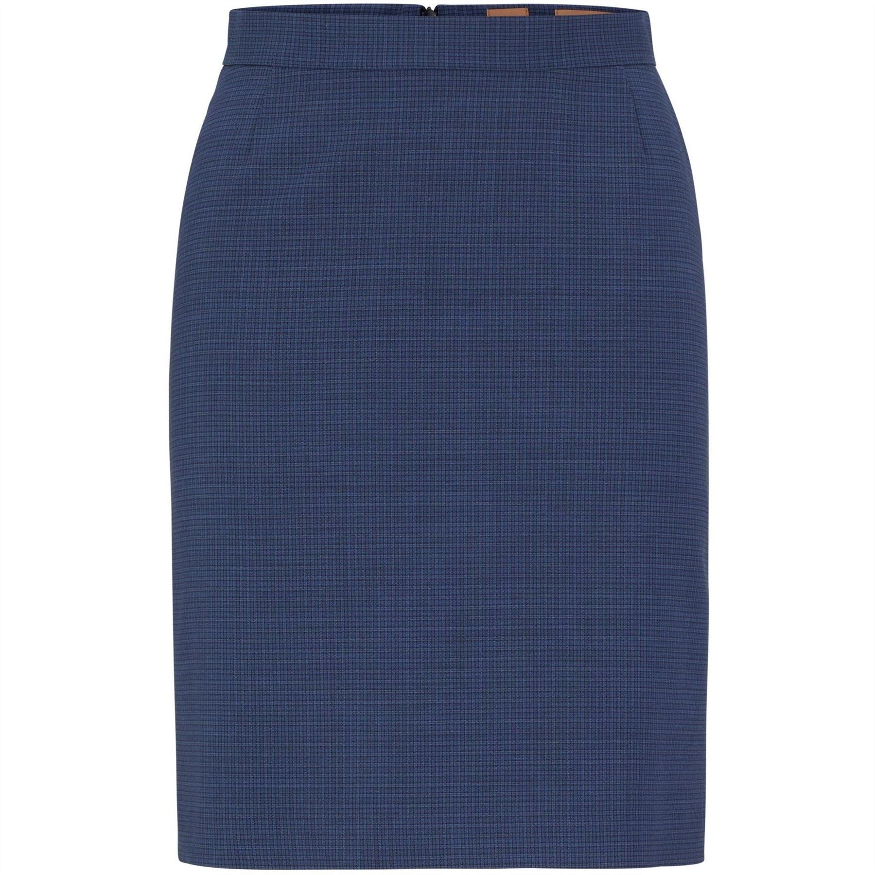 Boss Vomila Knee Length Plaid Pencil Skirt
