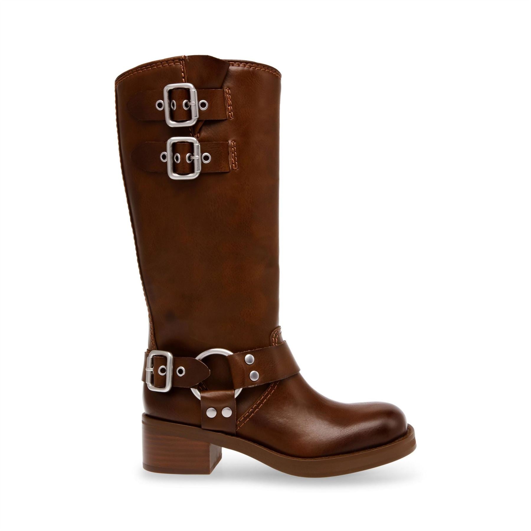Steve Madden Eastern Motorcycle Boots with Block Heel