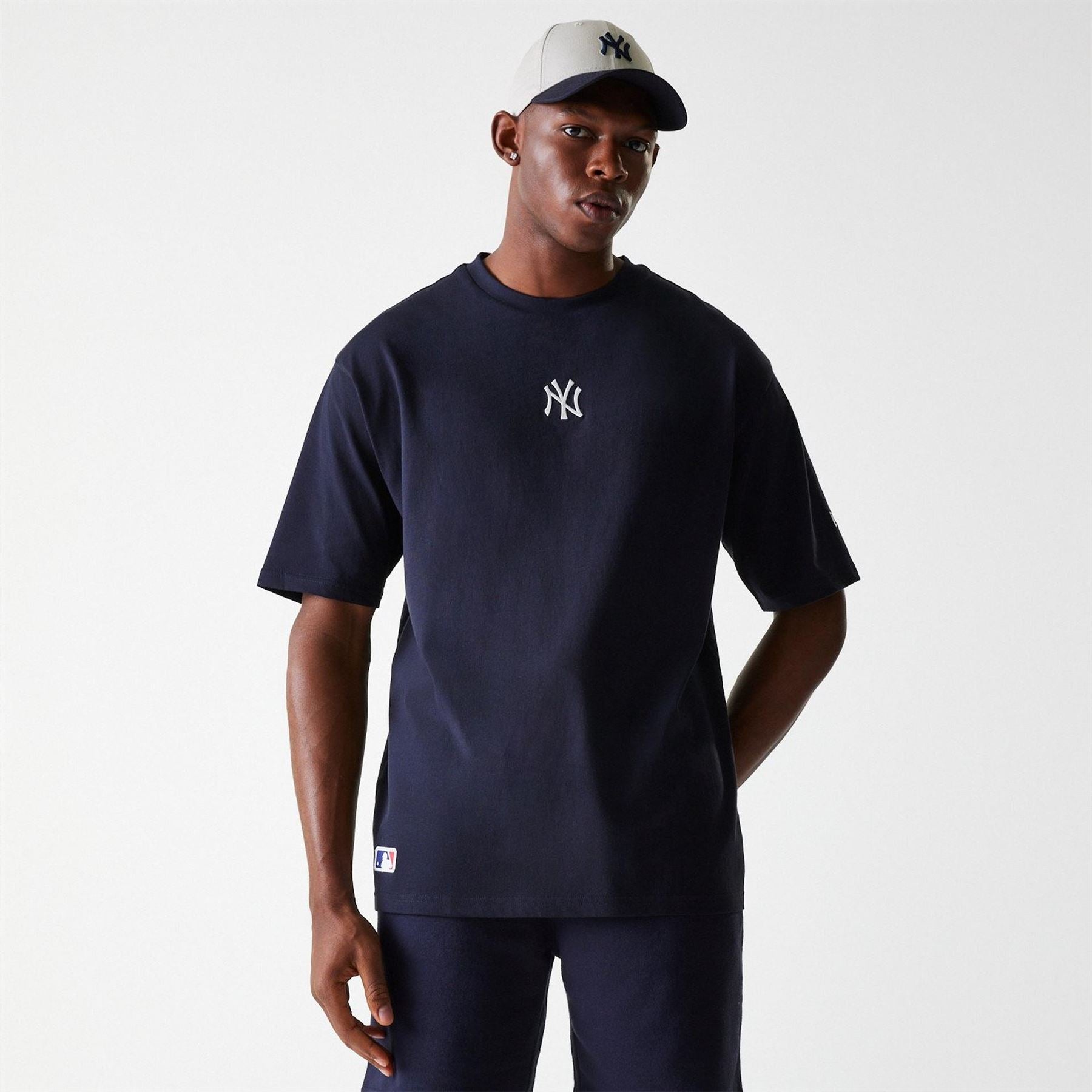 New Era Essential Oversized Embroidered Boyfriend T-Shirt